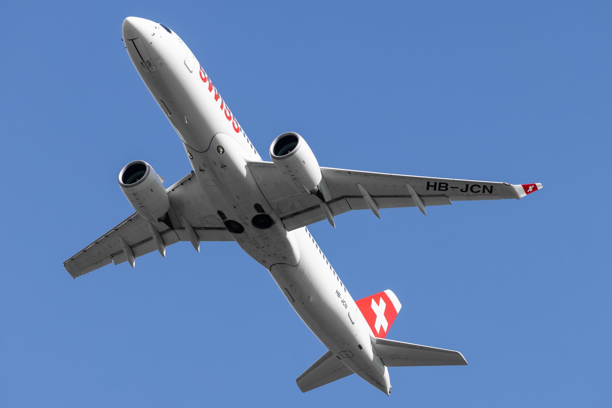 Hamburg Airport: Swiss (LX / SWR) |  Airbus A220-300 BCS3 | HB-JCN | MSN 55032