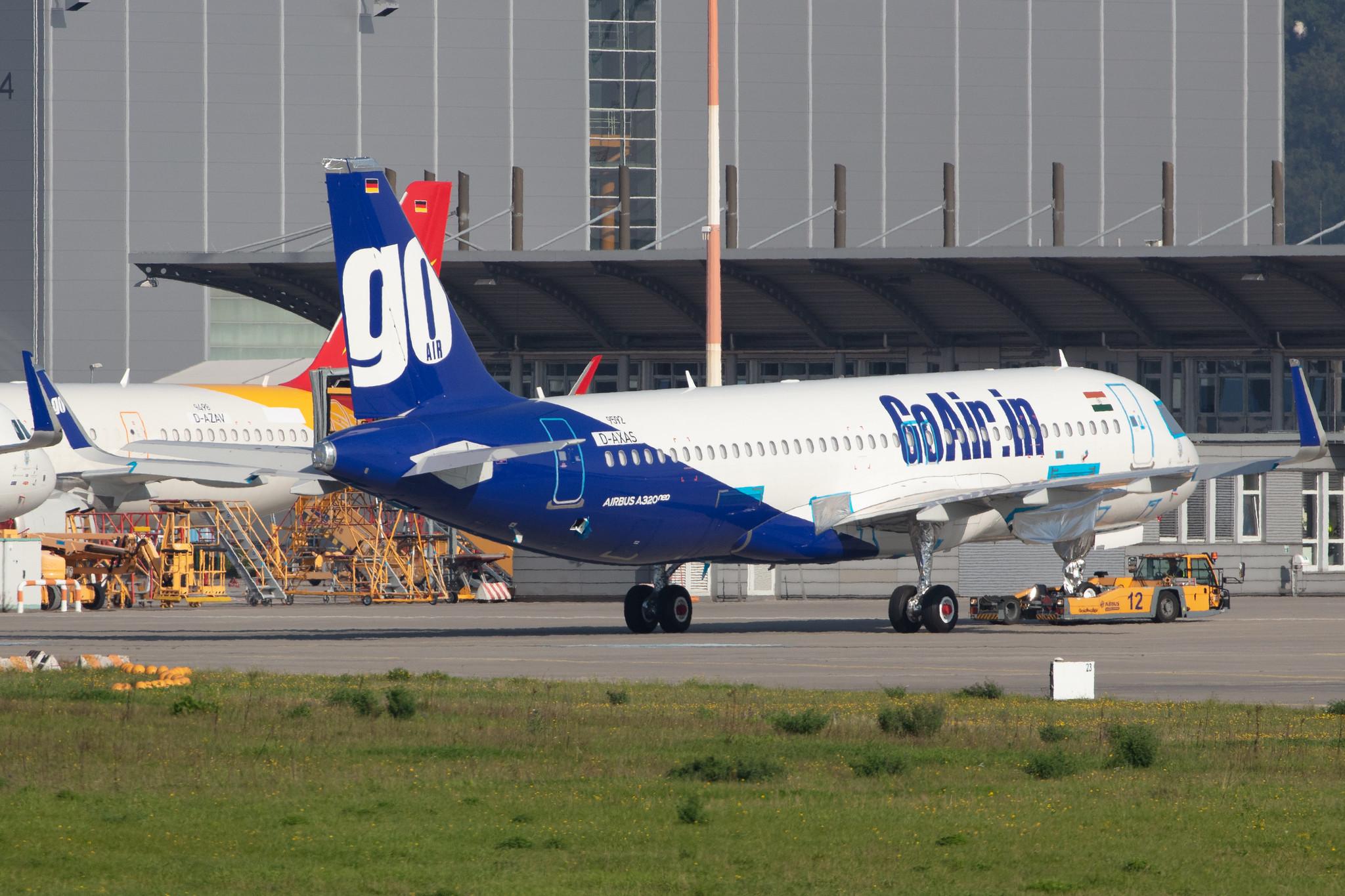 Hamburg Finkenwerder: Go First (G8 / GOW) |  Airbus A320-271N A20N | D-AXAS (VT-WJY) | MSN 9592