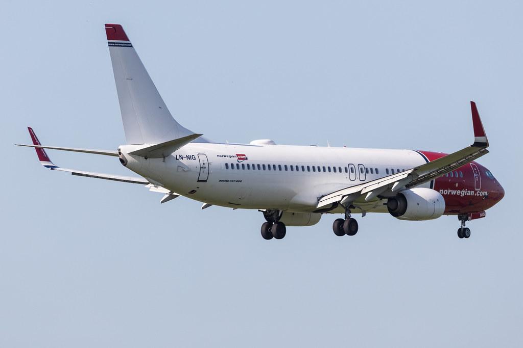 Amsterdam Schiphol: Norwegian (/ NAX) |  Livery: Juan Sebastián Elcano Livery | Operator: Norwegian Air Shuttle AOC |  Boeing 737-8JP B738 | LN-NIG | MSN 43878