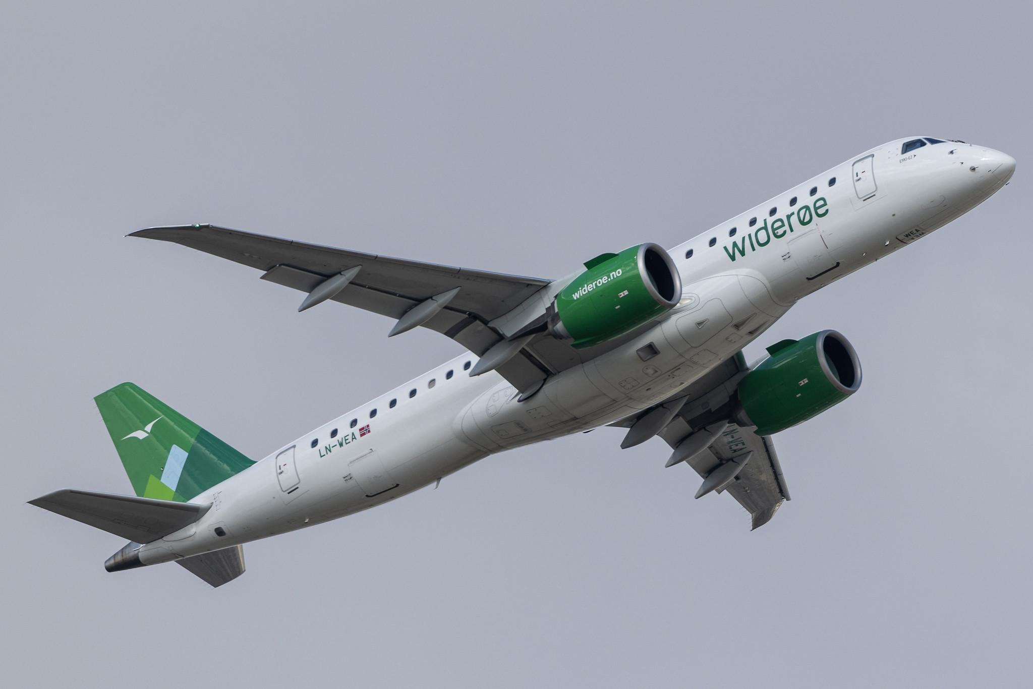 London Heathrow: Wideroe (WF / WIF) |  Embraer E190-E2 E290 | LN-WEA | MSN 19020009