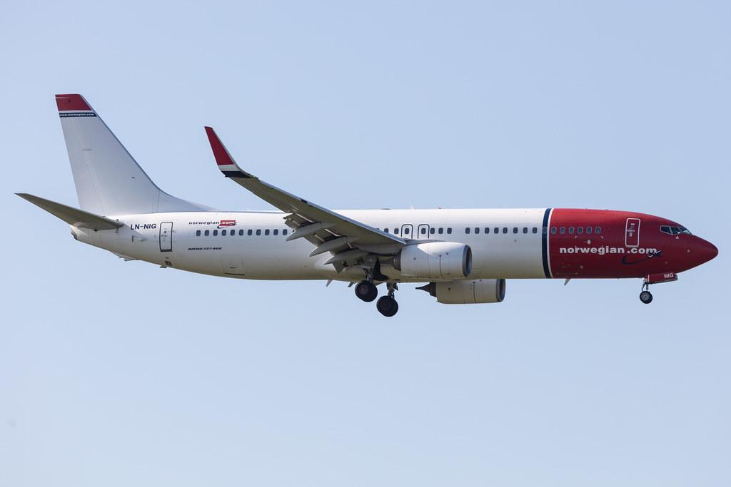 Amsterdam Schiphol: Norwegian (/ NAX) |  Livery: Juan Sebastián Elcano Livery | Operator: Norwegian Air Shuttle AOC |  Boeing 737-8JP B738 | LN-NIG | MSN 43878