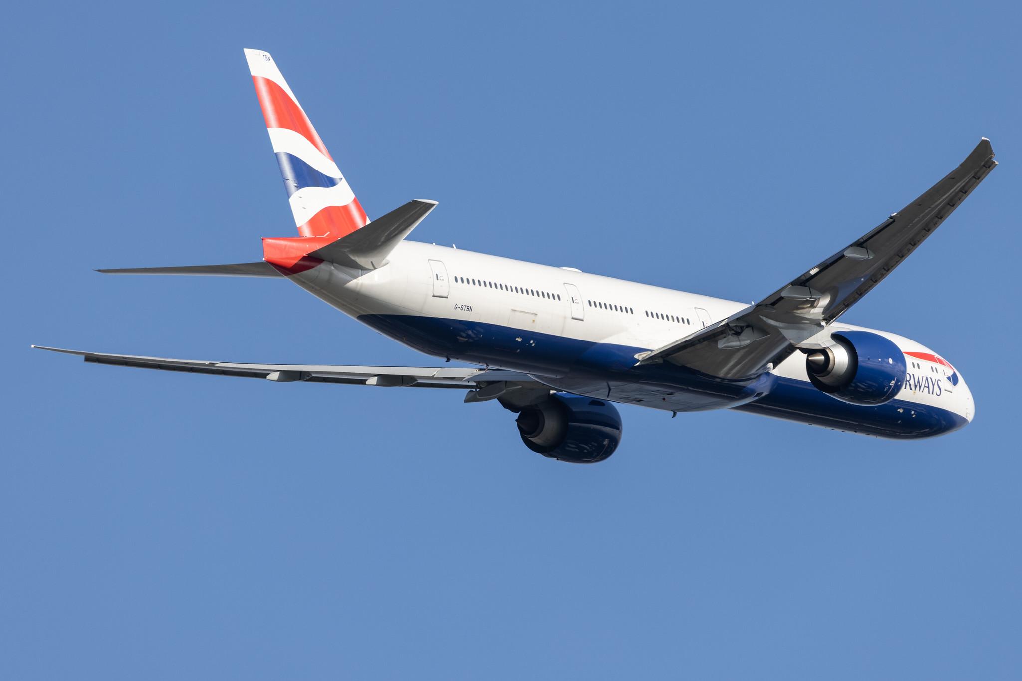 London Heathrow: British Airways (BA / BAW) |  Boeing 777-300(ER) B77W | G-STBN | MSN 66583