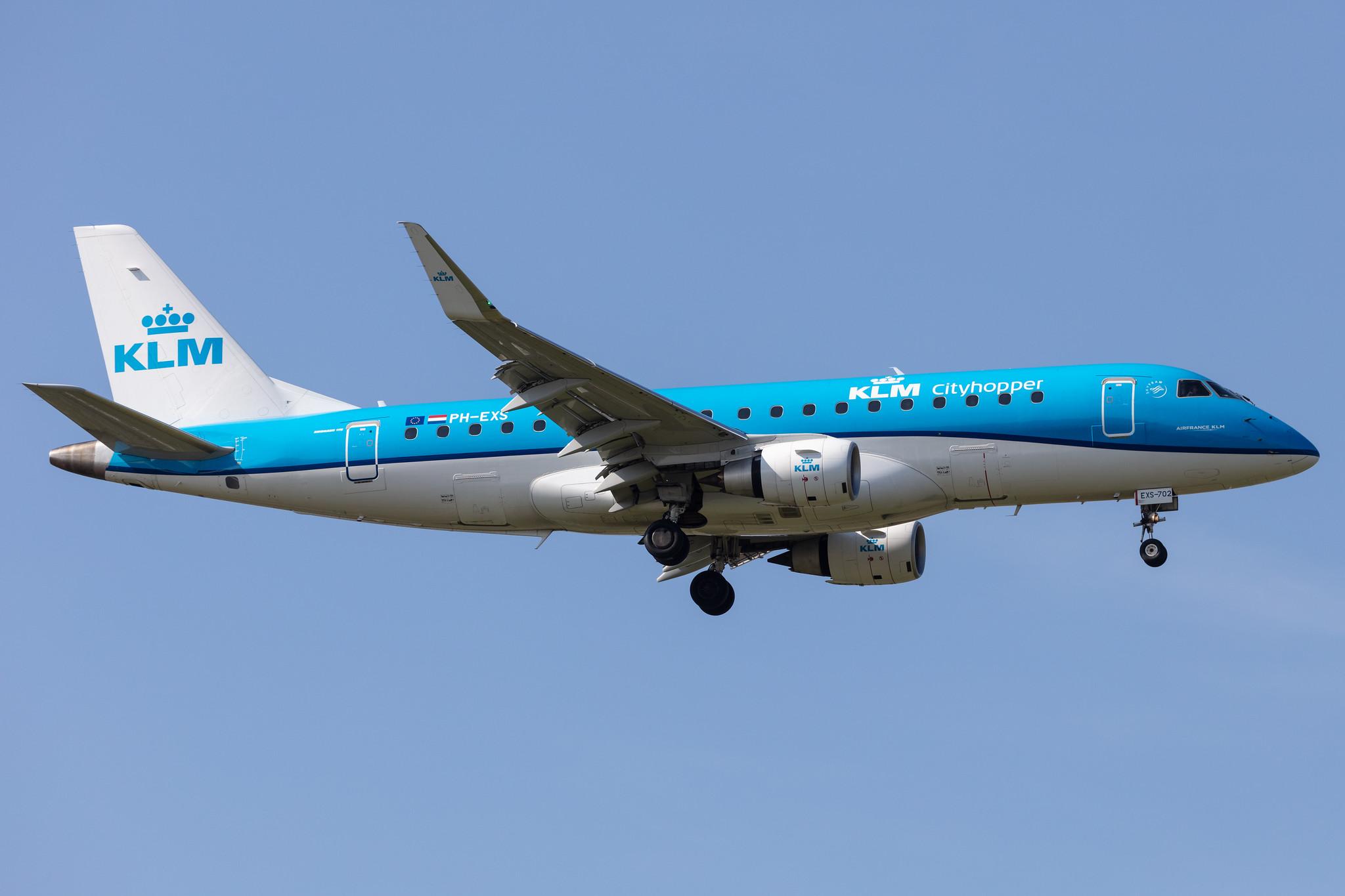 Amsterdam Schiphol: KLM (KL / KLM) | Operator: KLM Cityhopper |  Embraer E175STD E75L | PH-EXS | MSN 17000702