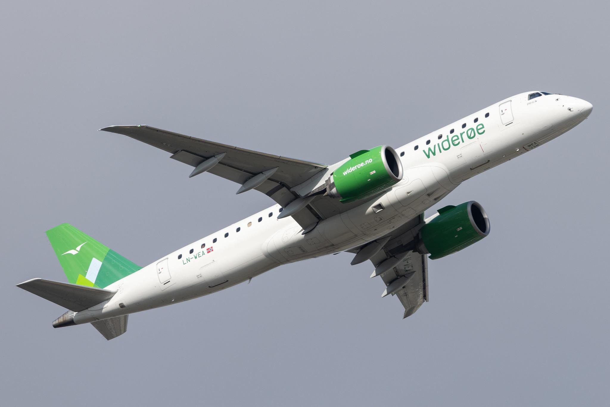 London Heathrow: Wideroe (WF / WIF) |  Embraer E190-E2 E290 | LN-WEA | MSN 19020009