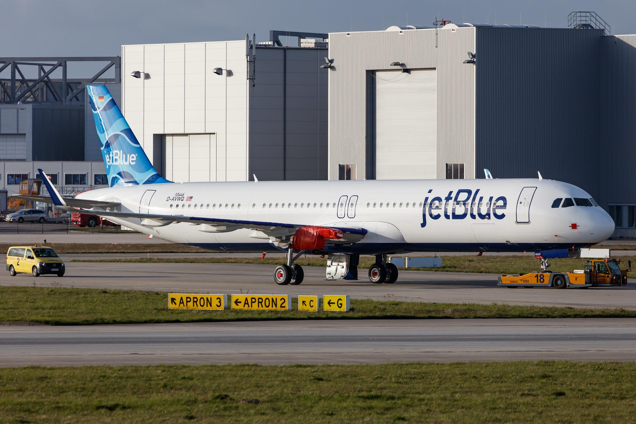 Hamburg Finkenwerder: JetBlue Airways (B6 / JBU) |  Airbus A321-271NX A21N | D-AVWQ (N4048J) | MSN 10446
