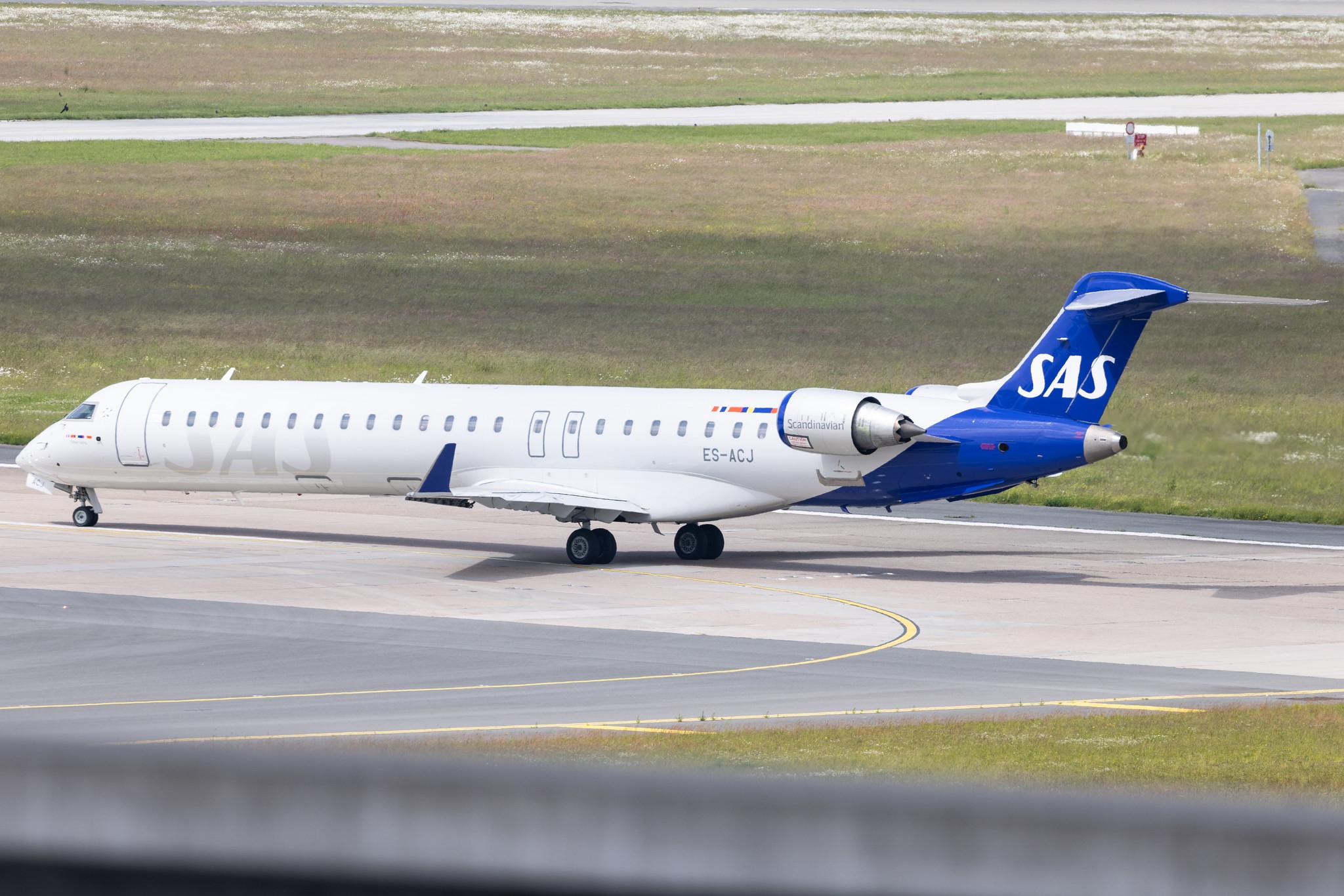 Hamburg Airport: SAS (SK / SAS) | Operator: Xfly |  Mitsubishi CRJ-900LR CRJ9 | ES-ACJ | MSN 15250