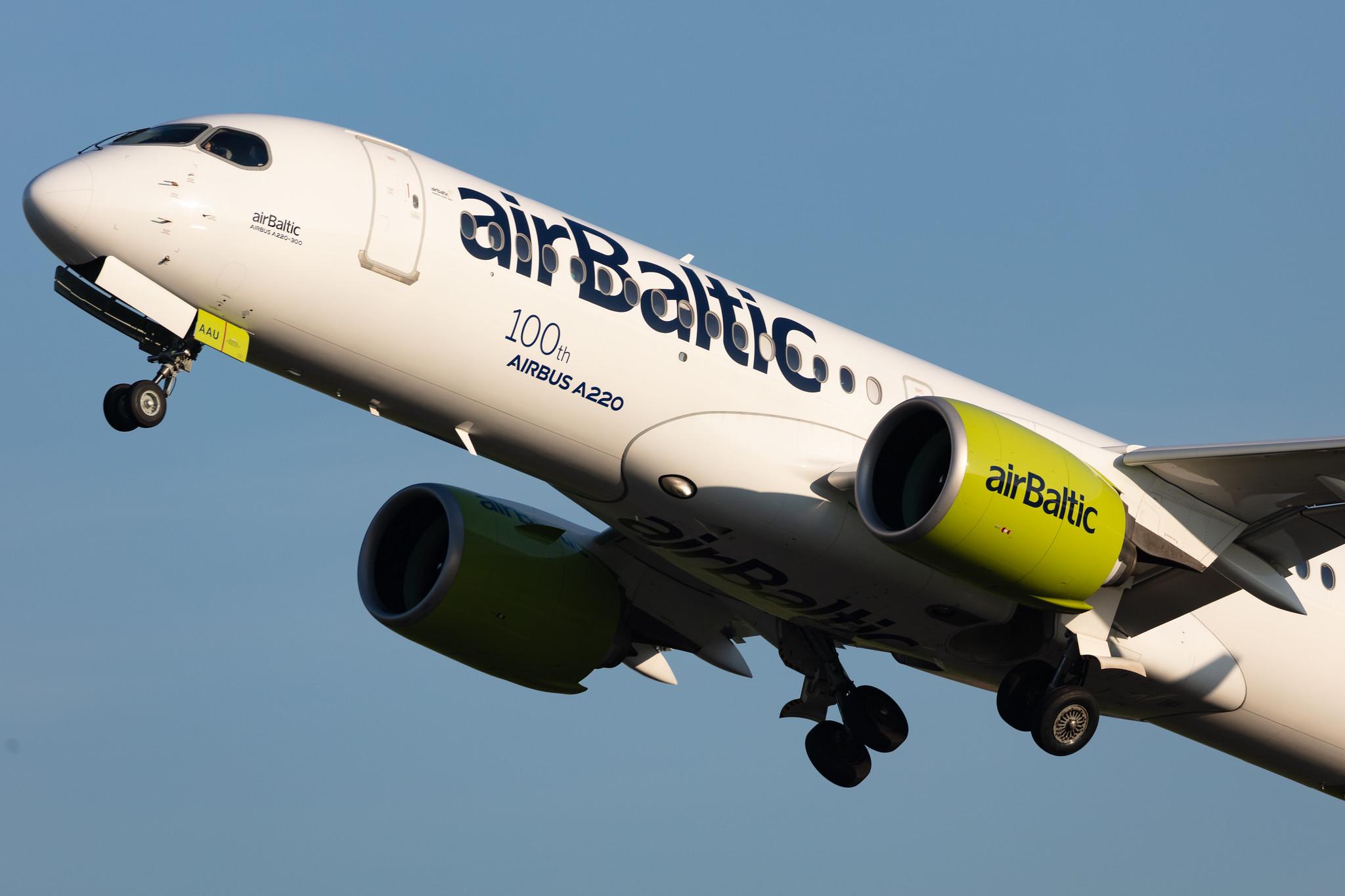 Amsterdam Schiphol: Air Baltic (BT / BTI) |  Airbus A220-300 BCS3 | YL-AAU | MSN 55064