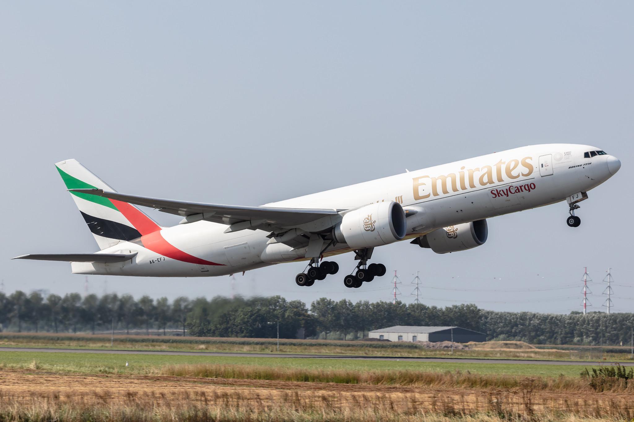 Amsterdam Schiphol: Emirates SkyCargo (EK / UAE) | Operator: Emirates |  Boeing 777-F1H B77L | A6-EFJ | MSN 35610