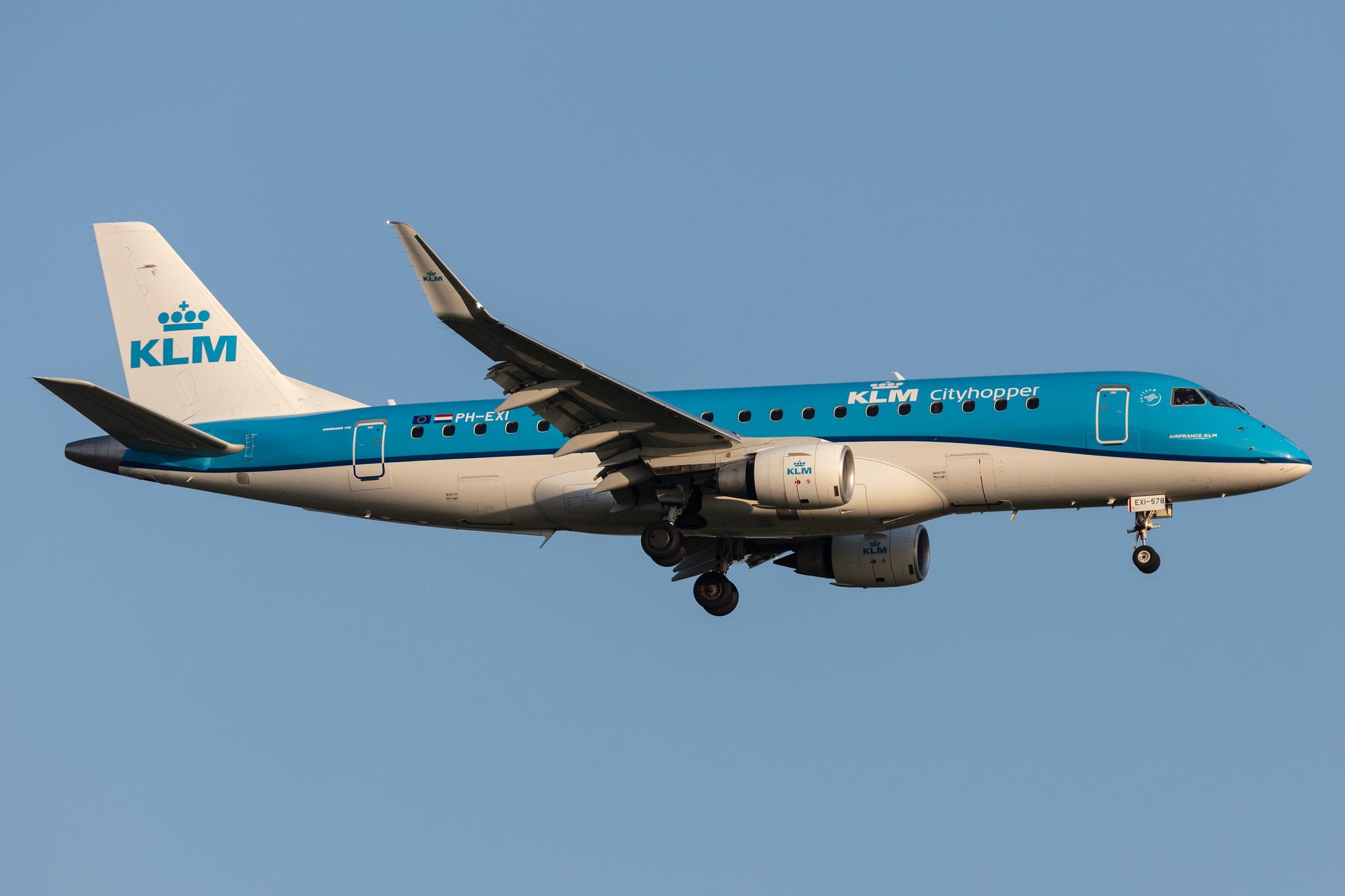 Amsterdam Schiphol: KLM (KL / KLM) | Operator: KLM Cityhopper |  Embraer E175STD E75L | PH-EXI | MSN 17000578