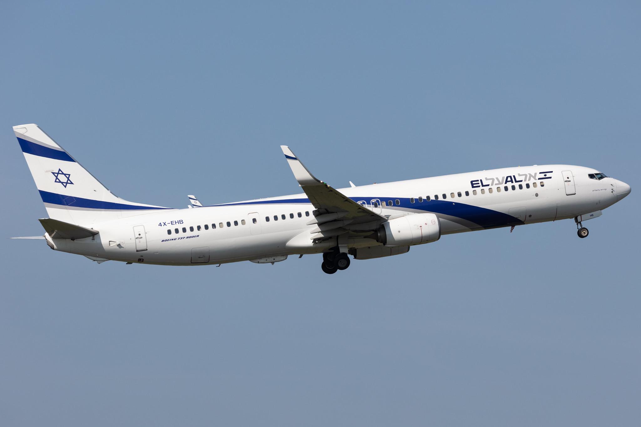 Amsterdam Schiphol: El Al (LY / ELY) |  Boeing 737-958(ER) B739 | 4X-EHB | MSN 41553