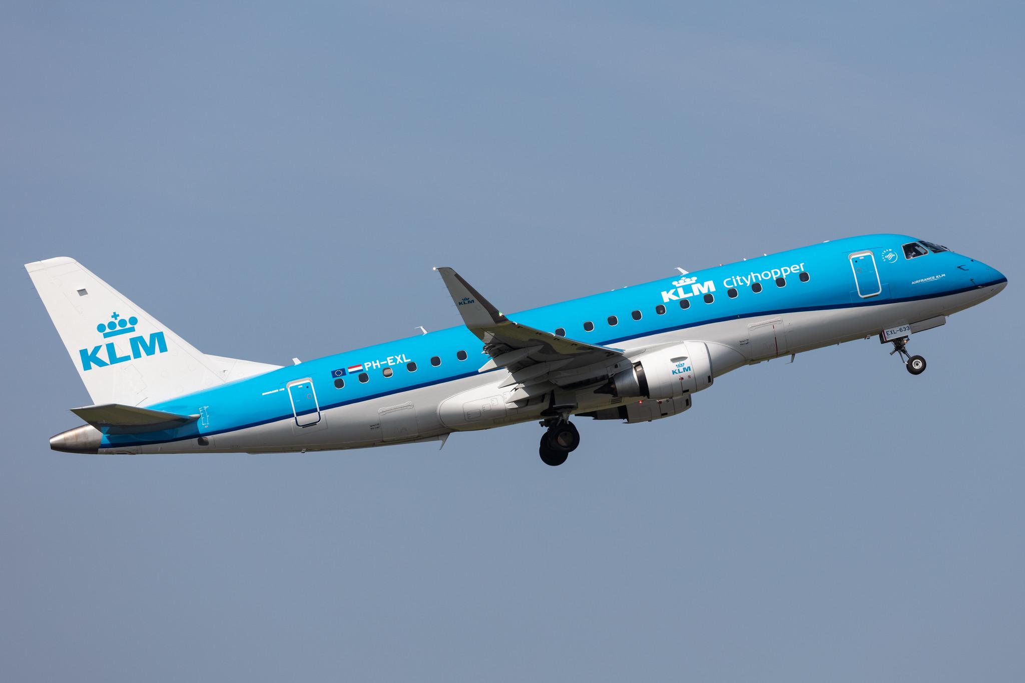 Amsterdam Schiphol: KLM (KL / KLM) | Operator: KLM Cityhopper |  Embraer E175STD E75L | PH-EXL | MSN 17000633