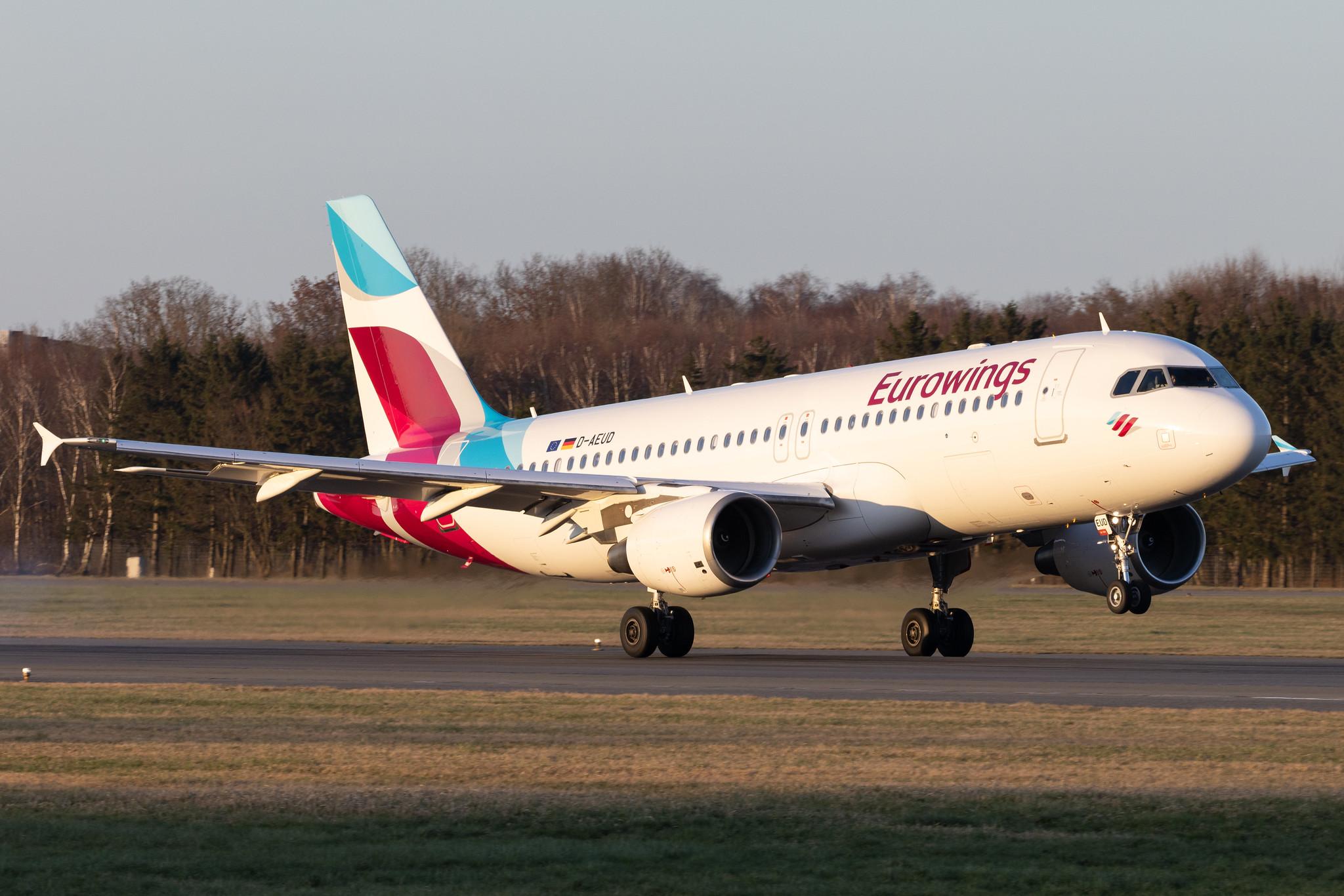 Hamburg Airport: Eurowings (EW / EWG) | Operator: Eurowings Europe |  Airbus A320-214 A320 | D-AEUD | MSN 3908