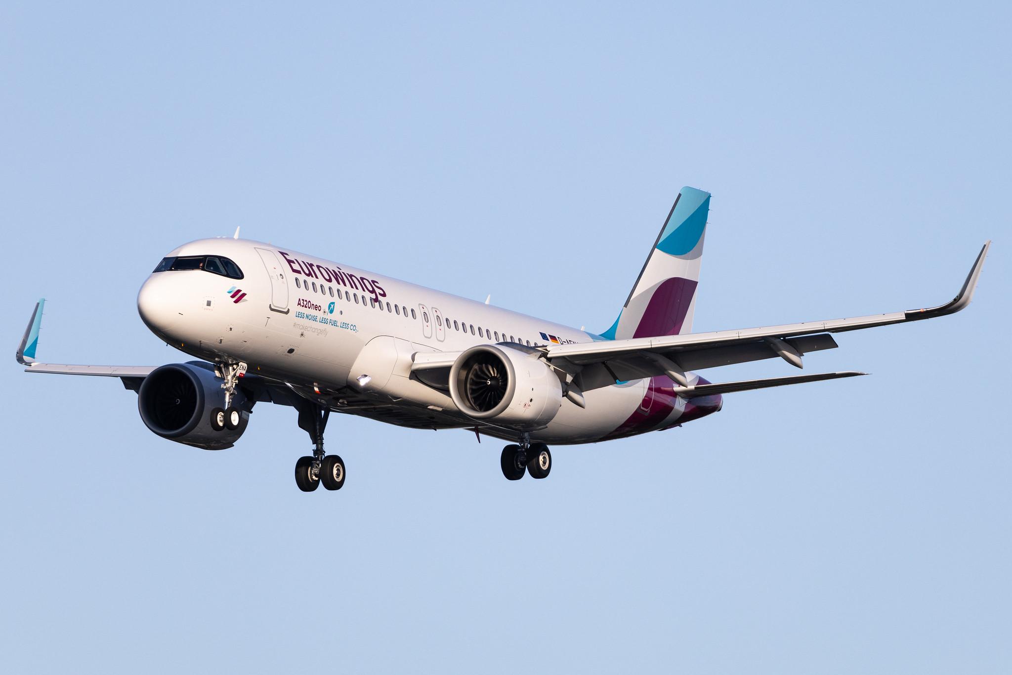 Hamburg Airport: Eurowings (EW / EWG) |  Airbus A320-251N A20N | D-AENA | MSN 10758