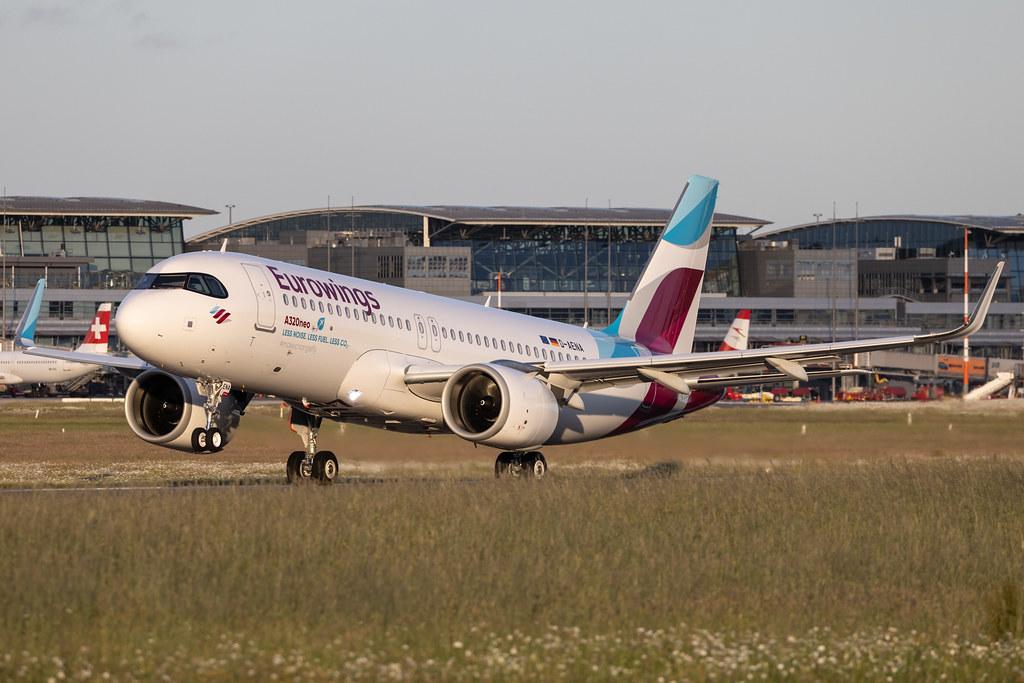Hamburg Airport: Eurowings (EW / EWG) |  Airbus A320-251N A20N | D-AENA | MSN 10758