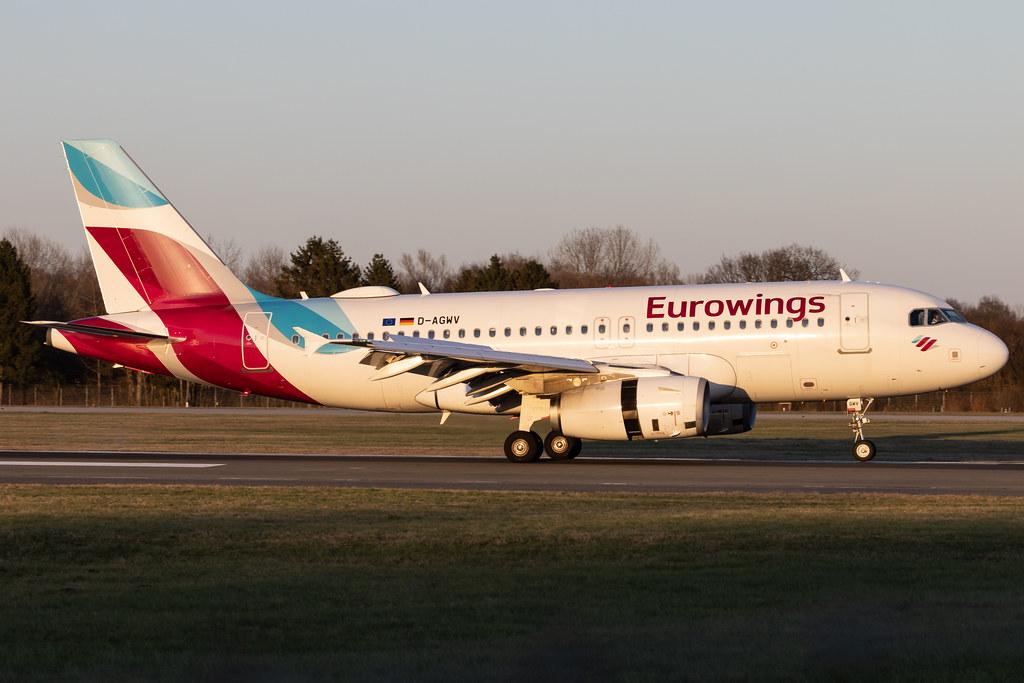 Hamburg Airport: Eurowings (EW / EWG) |  Airbus A319-132 A319 | D-AGWV | MSN 5467