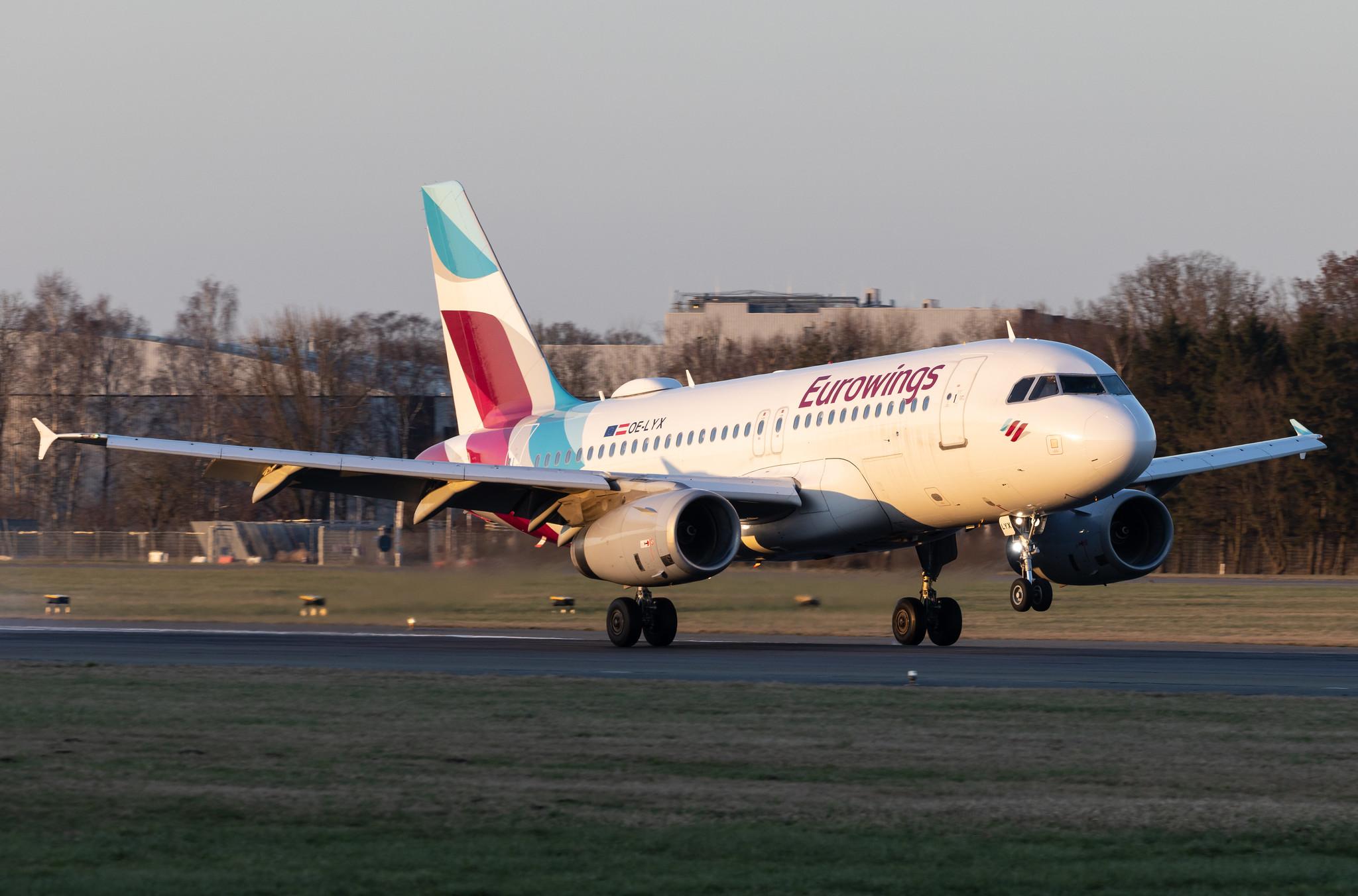 Hamburg Airport: Eurowings (EW / EWG) | Operator: Eurowings Europe |  Airbus A319-132 A319 | OE-LYX | MSN 4285