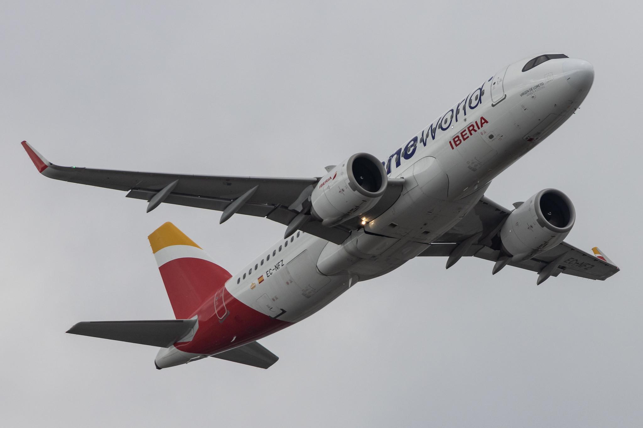 London Heathrow: Iberia (IB / IBE) |  Livery: Oneworld Livery |  Airbus A320-251N A20N | EC-NFZ | MSN 10002