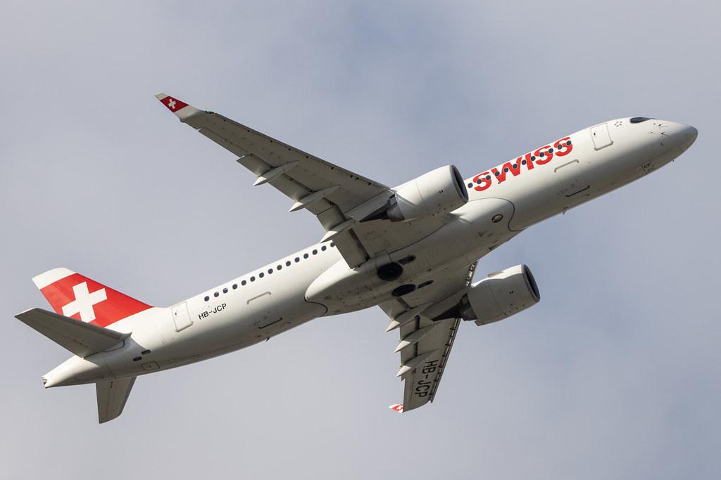 London Heathrow: Swiss (LX / SWR) |  Airbus A220-300 BCS3 | HB-JCP | MSN 55036