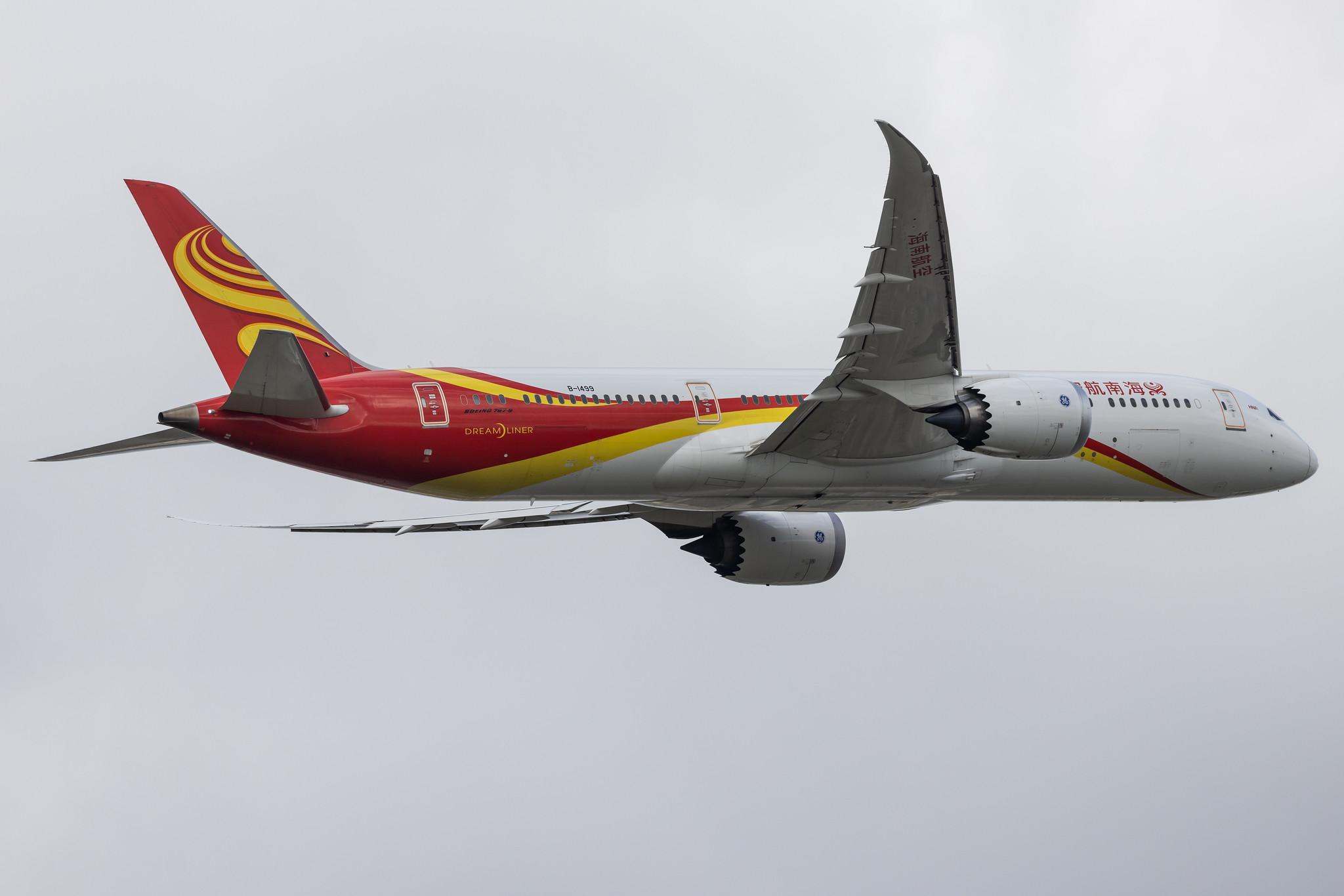 London Heathrow: Hainan Airlines (HU / CHH) |  Boeing 787-9 Dreamliner B789 | B-1499 | MSN 62721