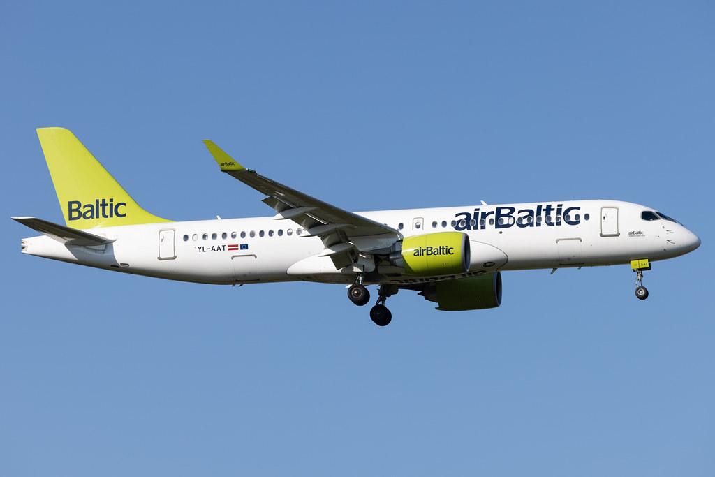 Hamburg Airport: Air Baltic (BT / BTI) | Airbus A220-300 BCS3 | YL-AAT | MSN 55055