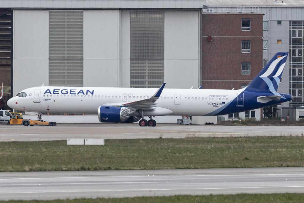 Hamburg Finkenwerder: Aegean Airlines (A3 / AEE) |  Airbus A321-271NX A21N | D-AZAX | MSN 10844