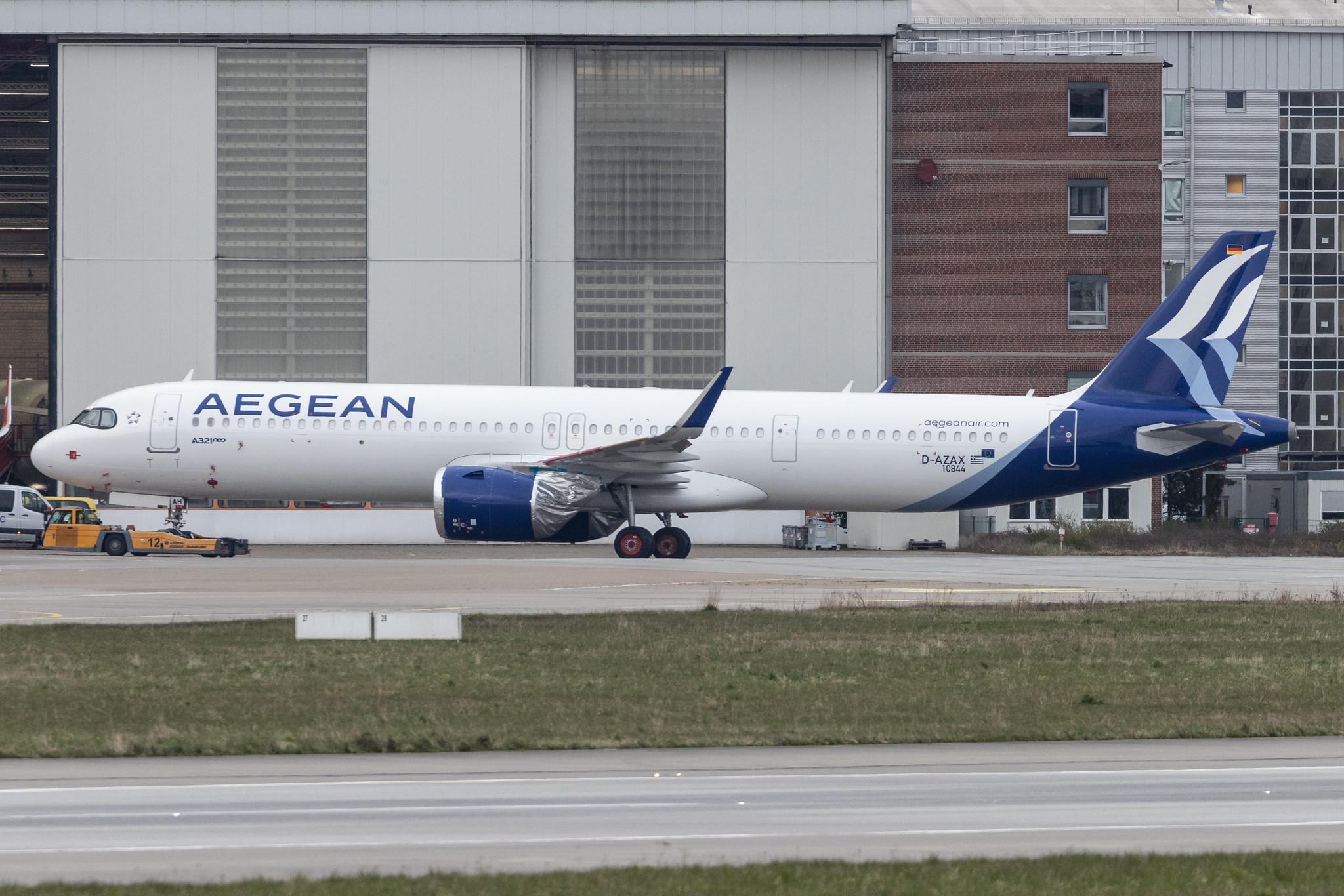 Hamburg Finkenwerder: Aegean Airlines (A3 / AEE) |  Airbus A321-271NX A21N | D-AZAX | MSN 10844