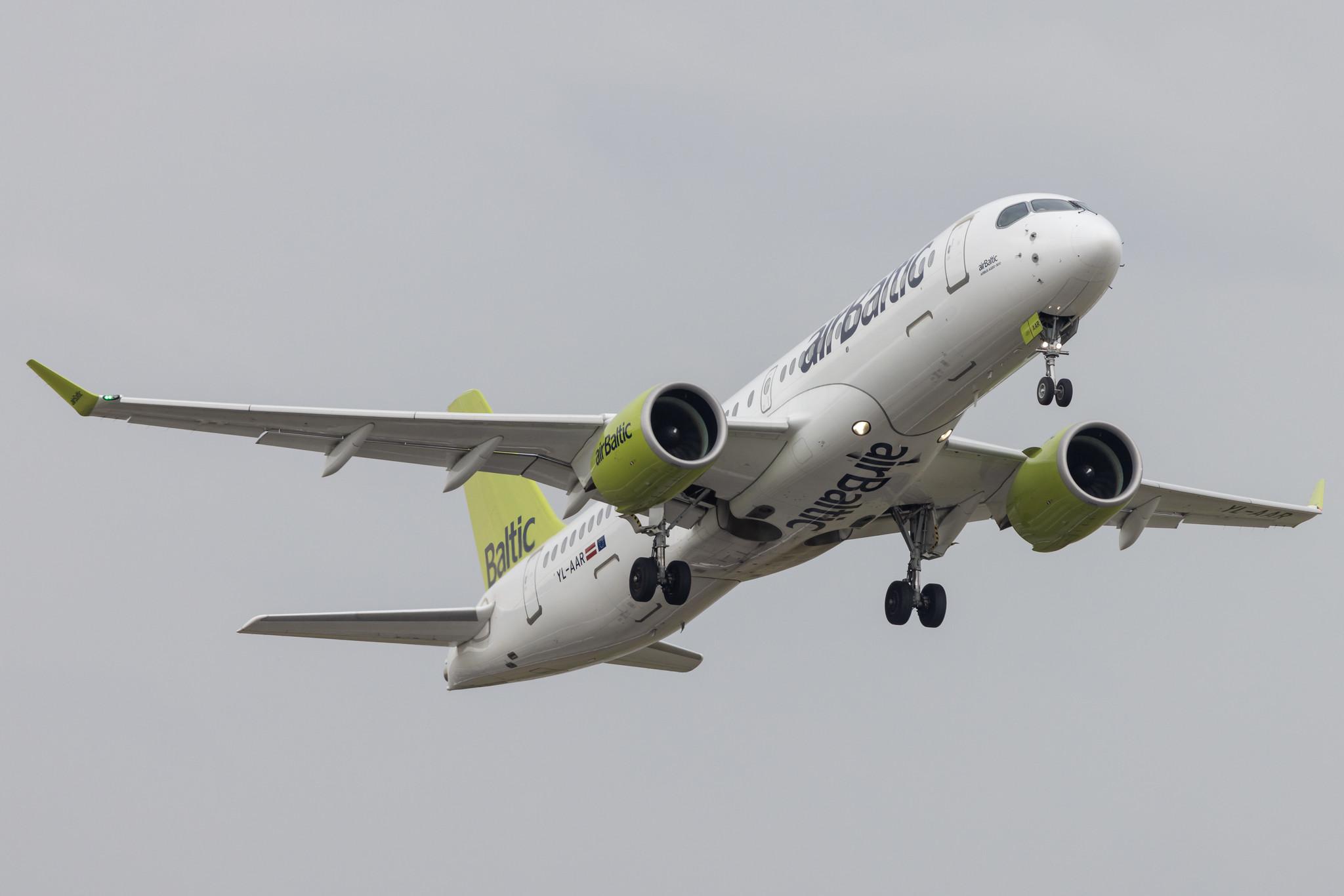 Hamburg Airport: Air Baltic (BT / BTI) | Airbus A220-300 BCS3 | YL-AAR | MSN 55053