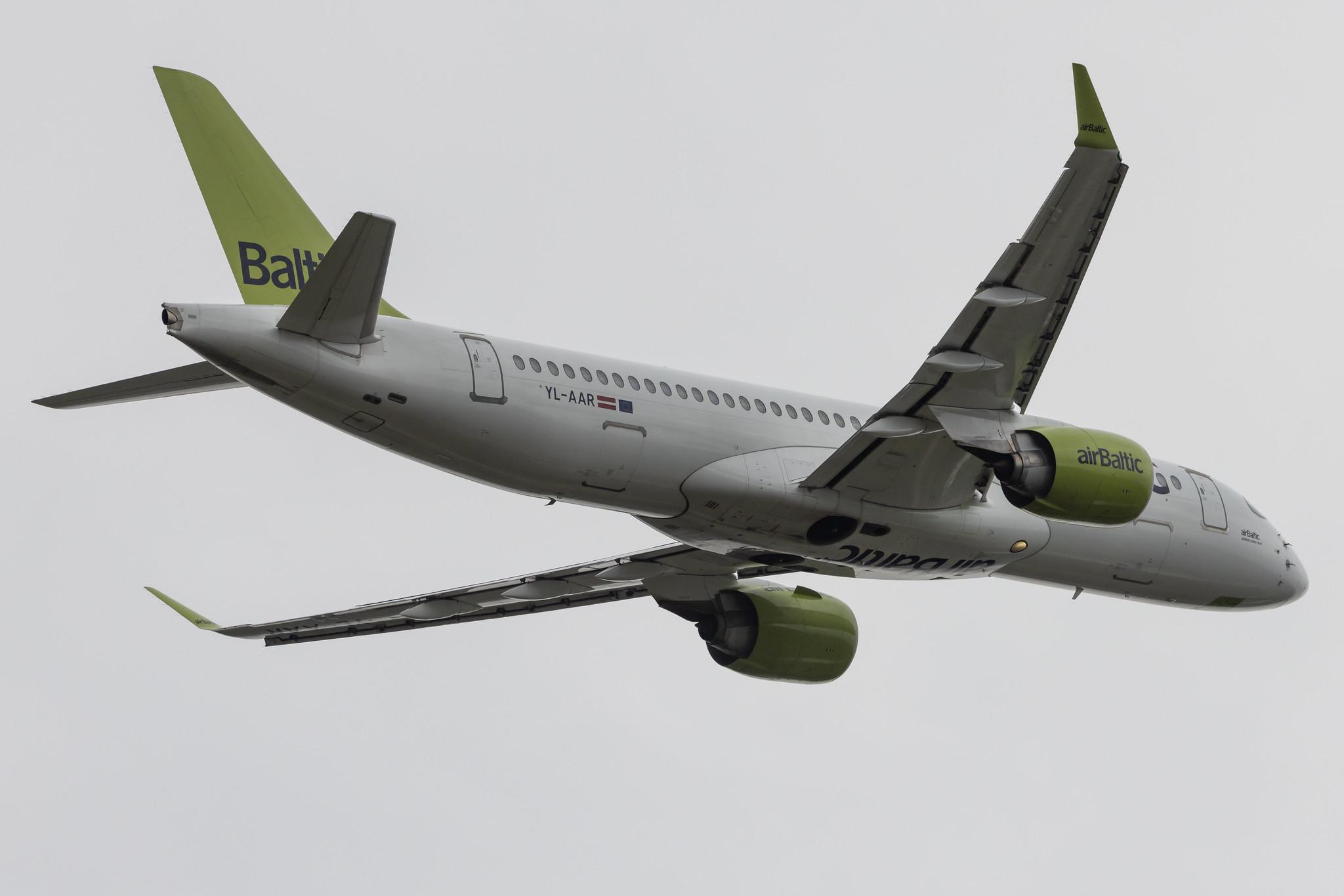 Hamburg Airport: Air Baltic (BT / BTI) | Airbus A220-300 BCS3 | YL-AAR | MSN 55053