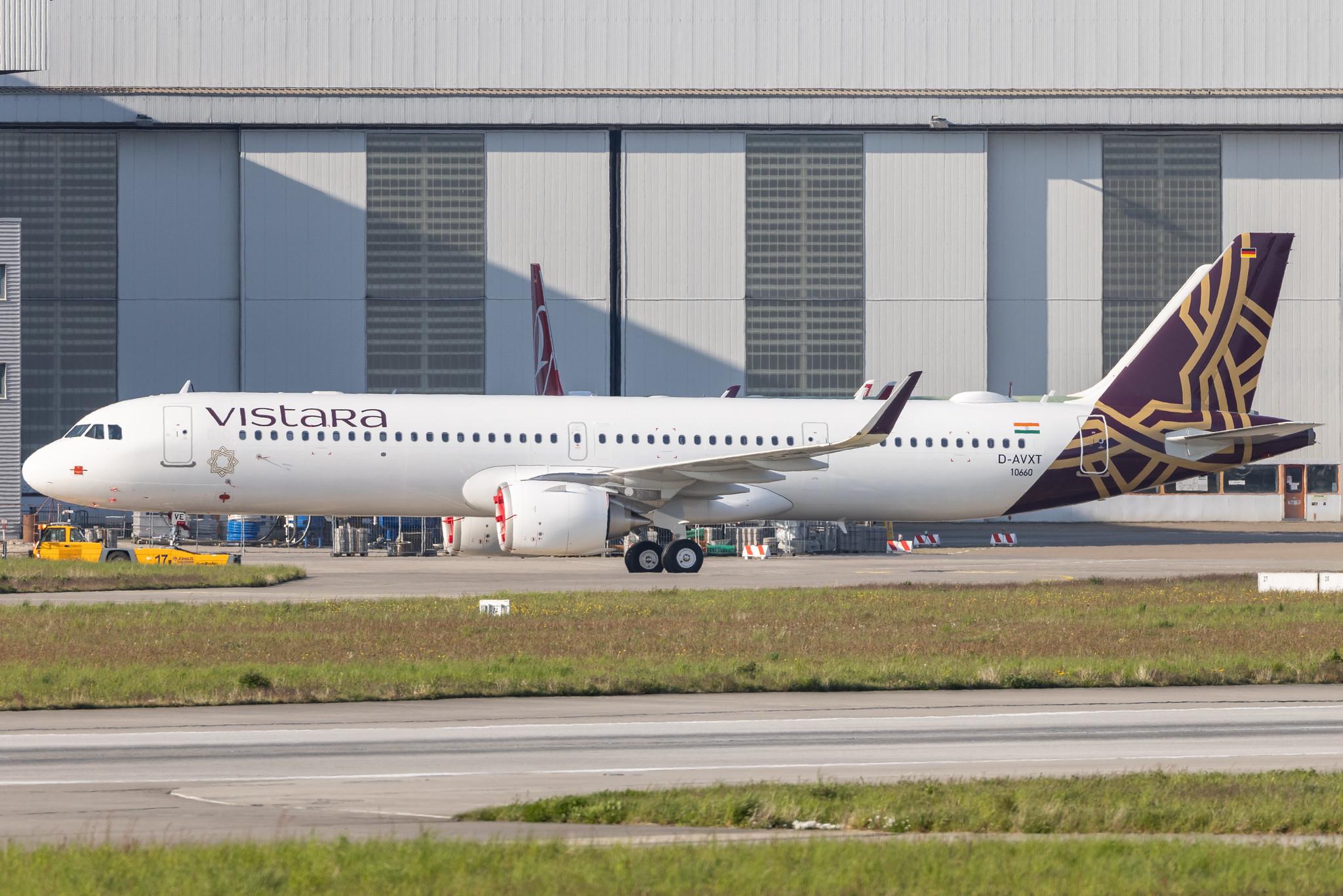 Hamburg Finkenwerder: Vistara (UK / VTI) | Airbus A321-251NX A21N | D-AVXT | VT-TVE | MSN 10660
