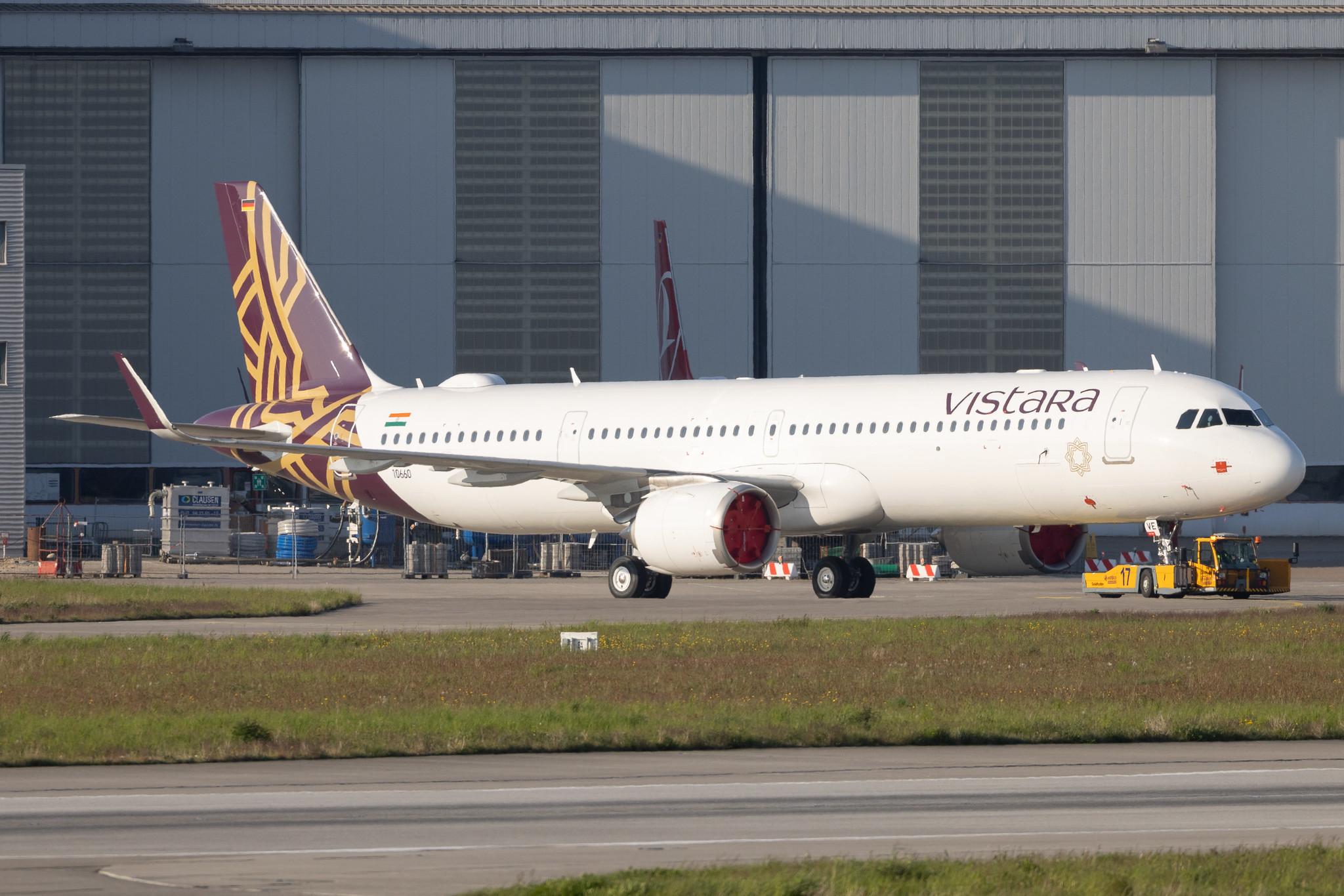 Hamburg Finkenwerder: Vistara (UK / VTI) |  Airbus A321-251NX A21N | D-AVXT (VT-TVE) | MSN 10660