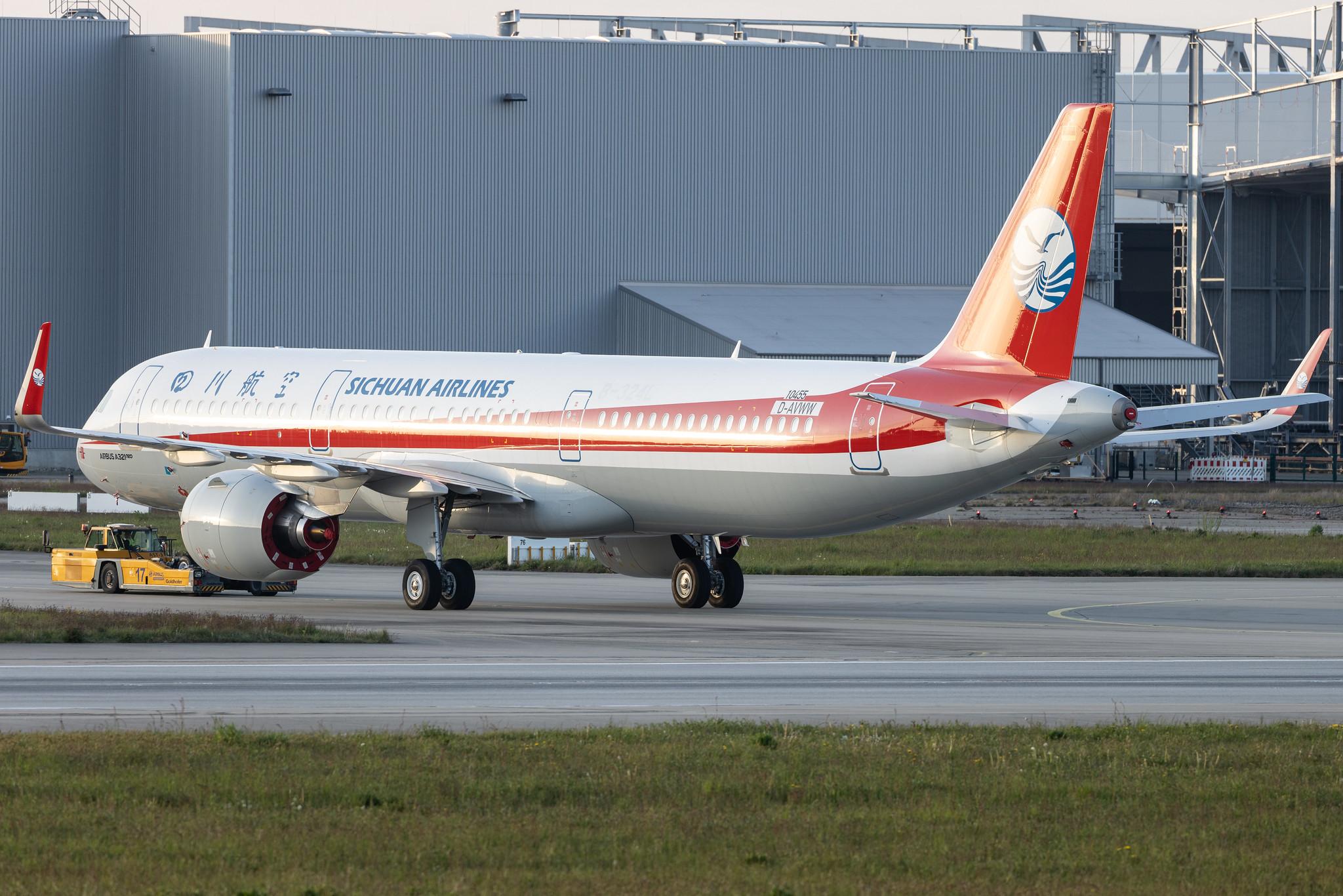 Hamburg Finkenwerder: Sichuan Airlines (3U / CSC) | Airbus A321-271N A21N | D-AVWW | B-324L | MSN 10455