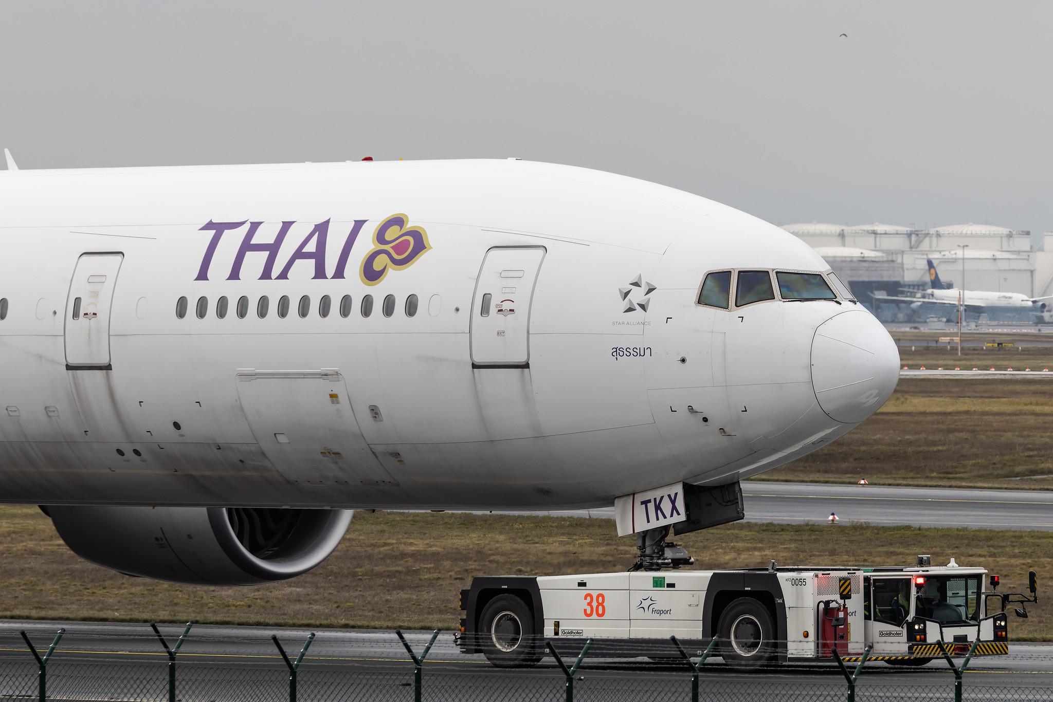 Frankfurt Airport: Thai Airways (TG / THA) |  Boeing 777-3D7(ER) B77W | HS-TKX | MSN 42113