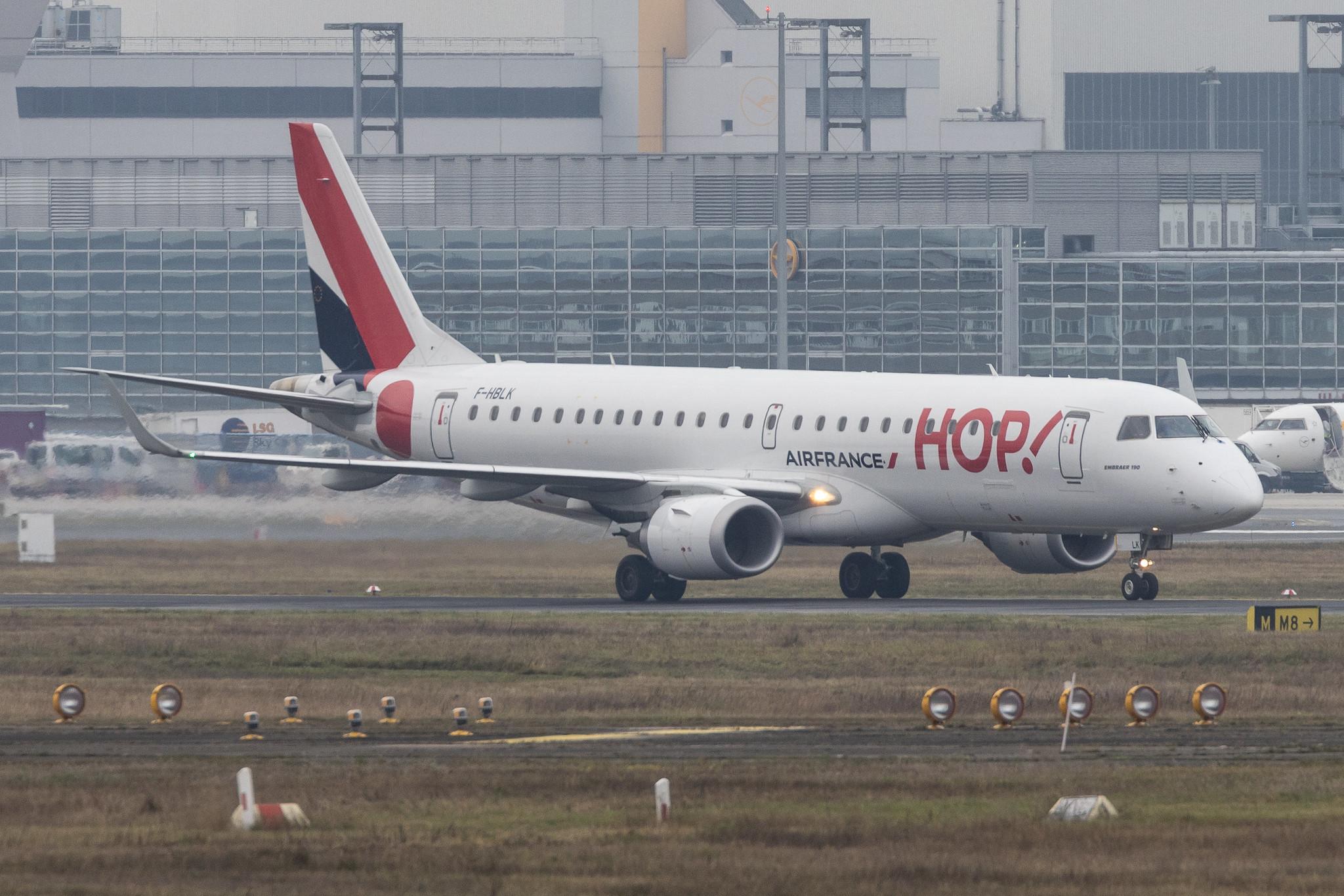 Frankfurt Airport: Air France (AF / AFR) | Operator: Air France Hop | Embraer E190STD E190 | F-HBLK | MSN 19000760