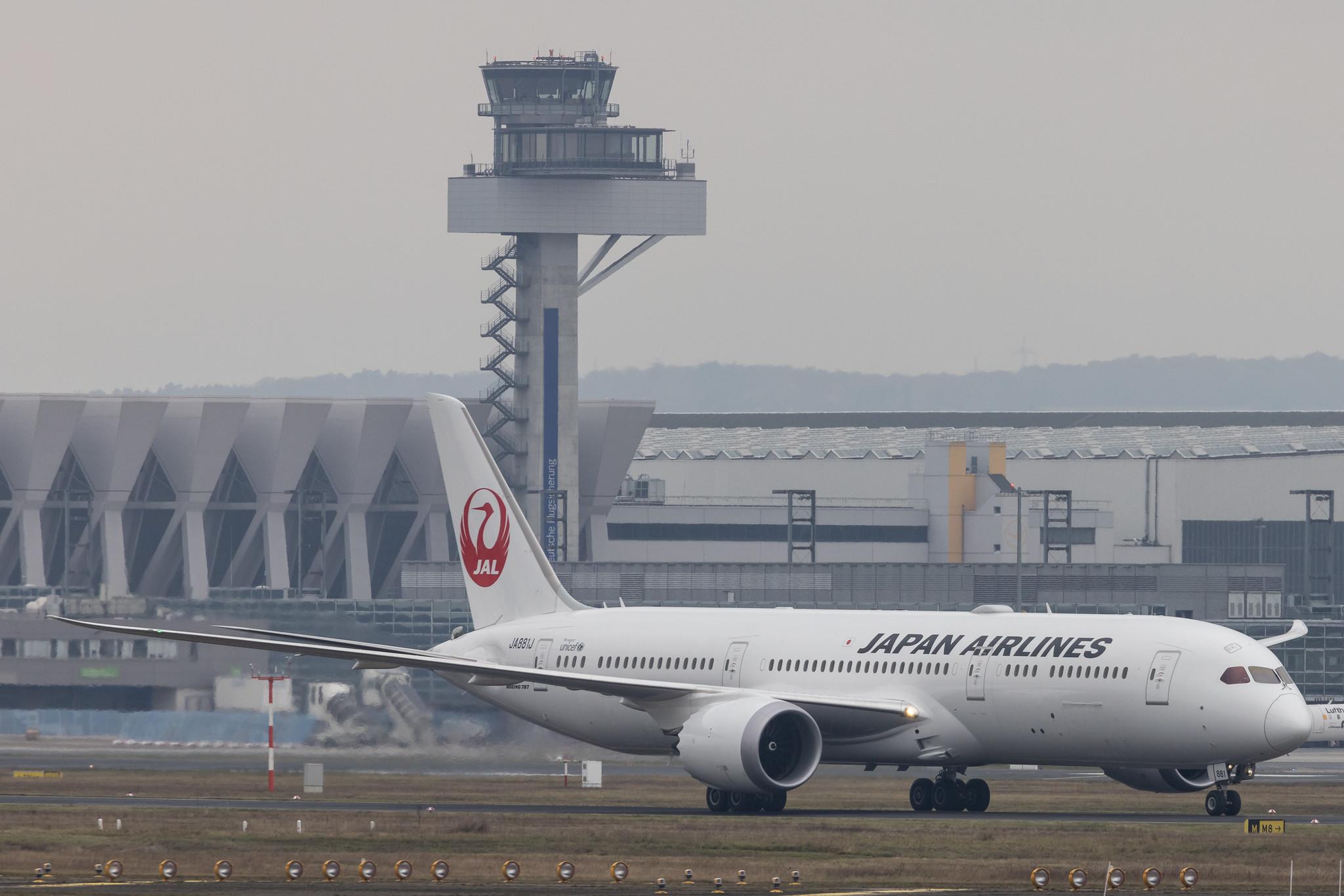 Frankfurt Airport: Japan Airlines (JL / JAL) |  Boeing 787-9 Dreamliner B789 | JA881J | MSN 66514