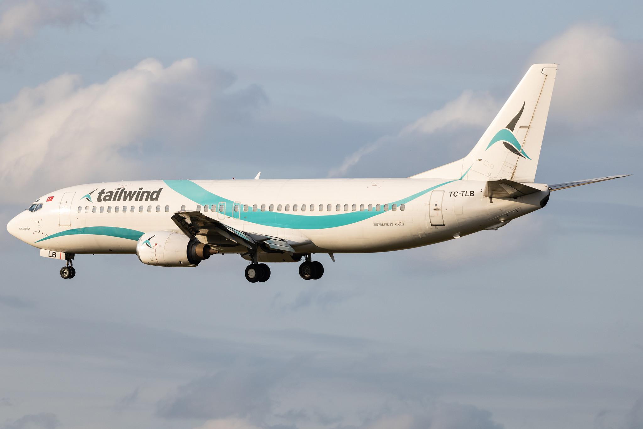 Hamburg Airport: Tailwind Airlines (TI / TWI) | Boeing 737-4Q8 B734 | TC-TLB | MSN 25108