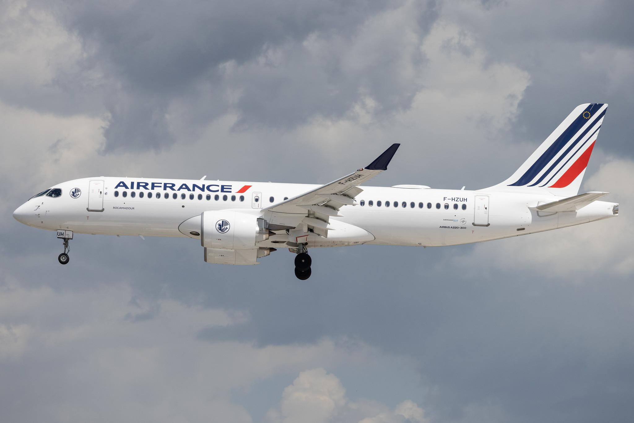 Hamburg Airport: Air France (AF / AFR) | Airbus A220-300 BCS3 | F-HZUH | MSN 55157