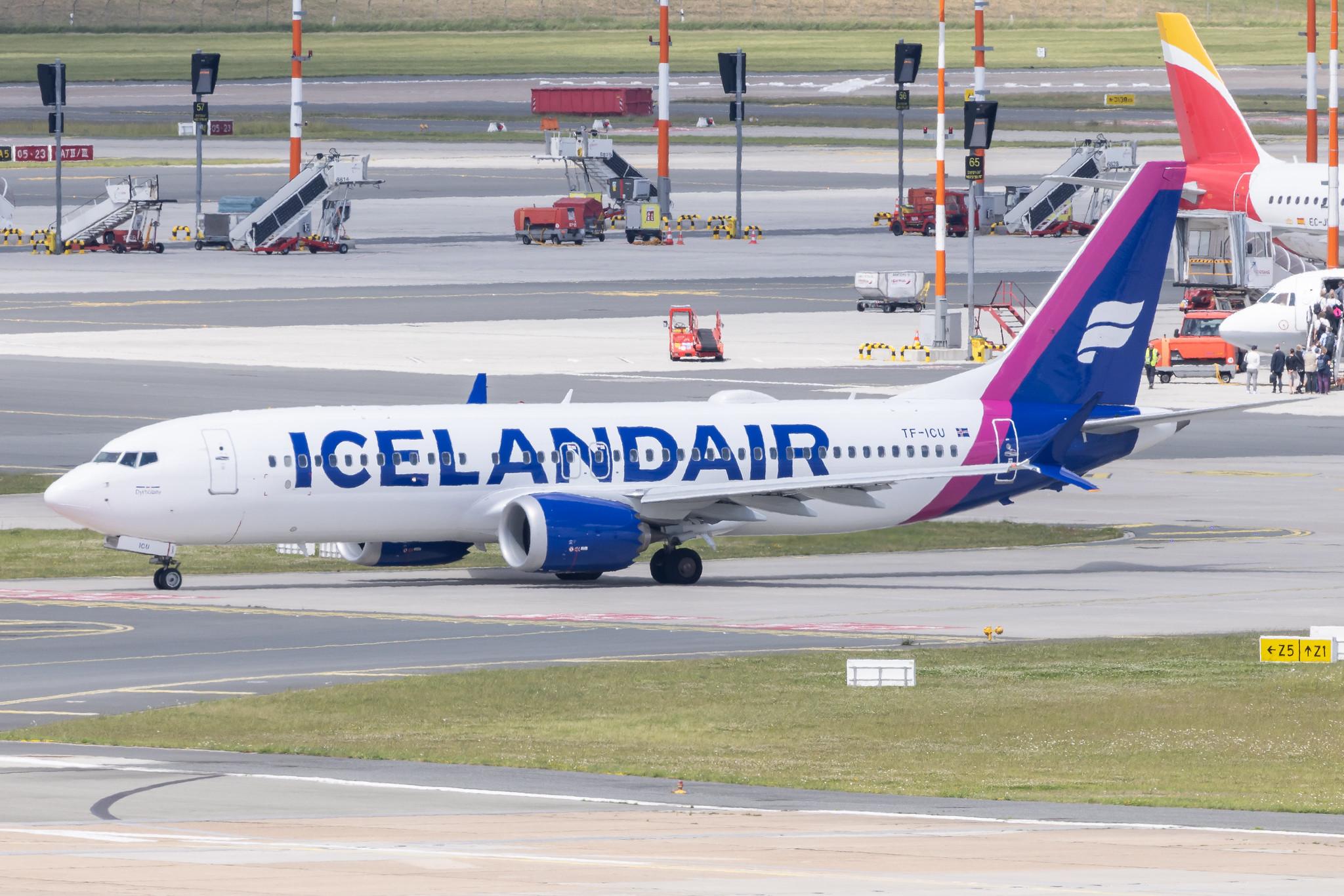 Hamburg Airport: Icelandair (FI / ICE) | Boeing 737 MAX 8 B38M | TF-ICU | MSN 44355