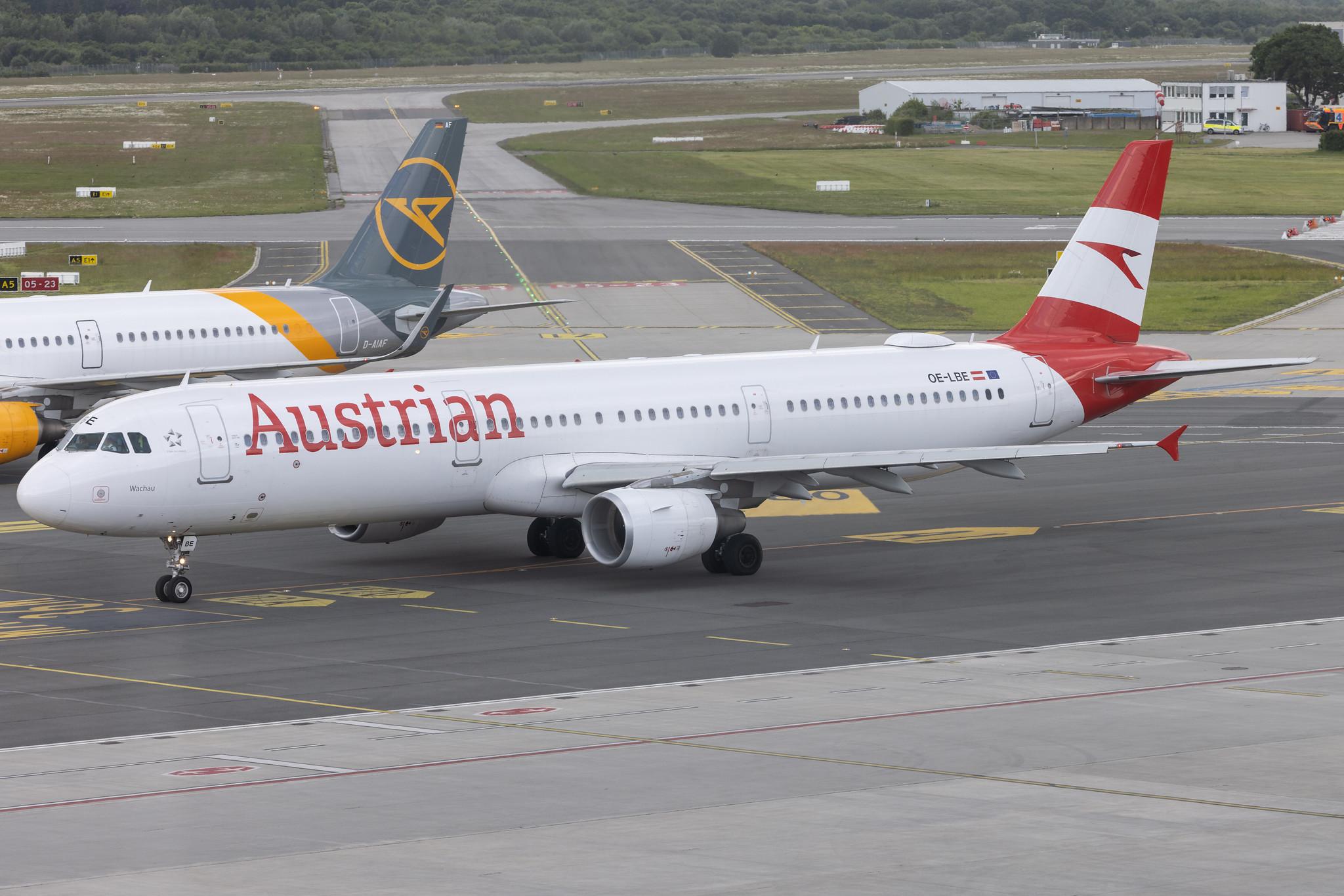 Hamburg Airport: Austrian Airlines (OS / AUA) | Airbus A321-211 A321 | OE-LBE | MSN 0935