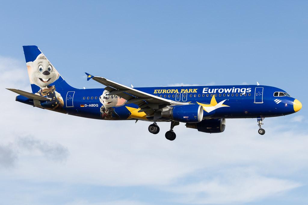 Hamburg Airport: Eurowings (EW / EWG) | Livery: Europa Park Livery | Airbus A320-214 A320 | D-ABDQ | MSN 3121