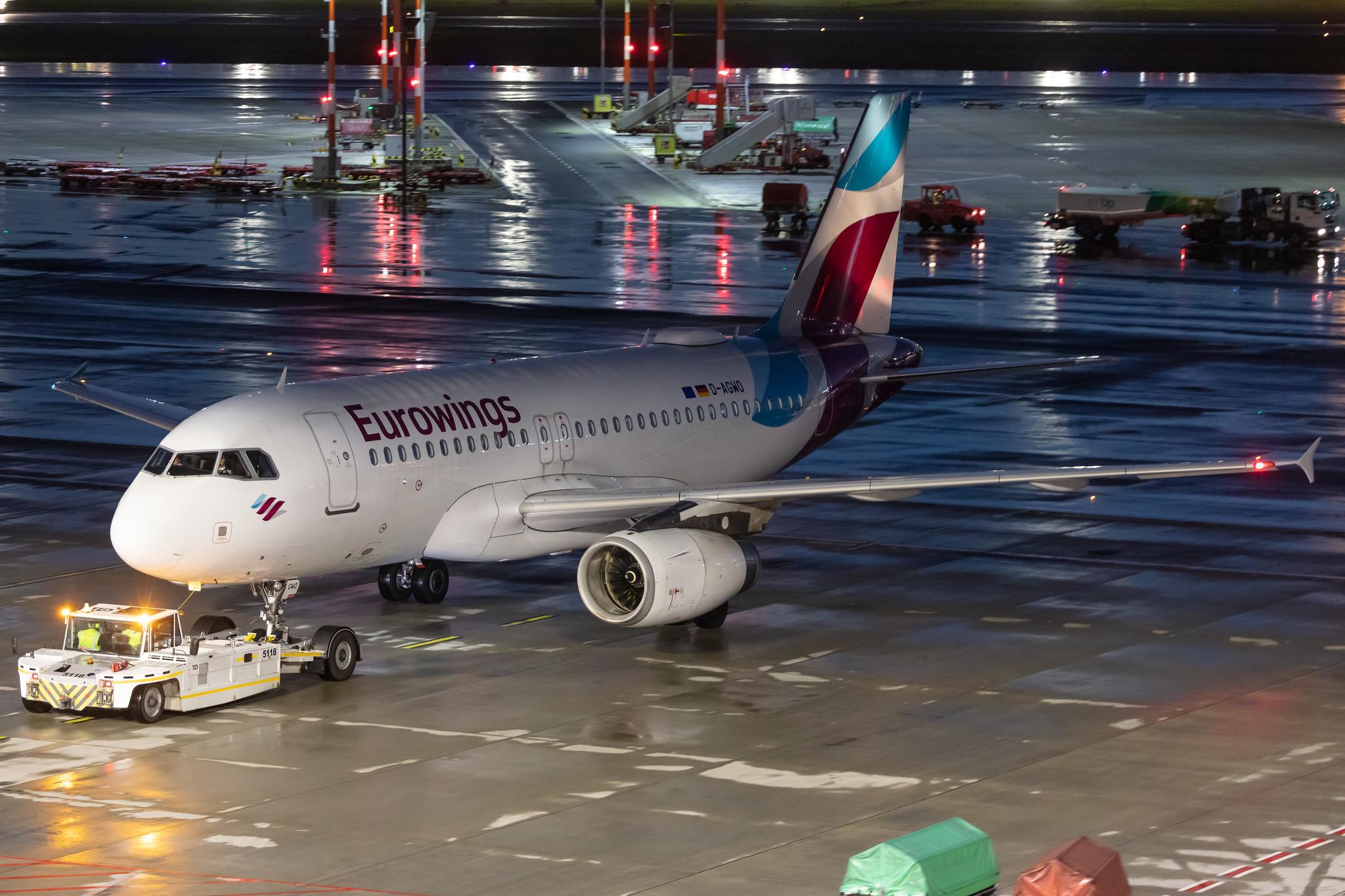 Hamburg Airport: Eurowings (EW / EWG) |  Airbus A319-132 A319 | D-AGWO | MSN 4166