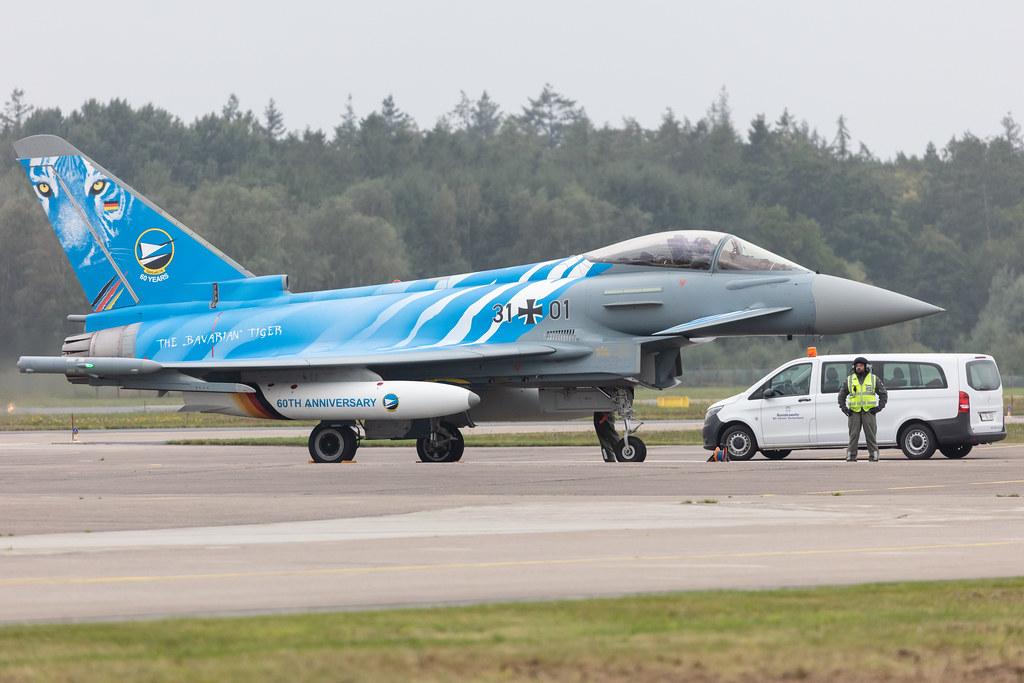 Fliegerhorst Hohn: German Air Force (/ GAF) | Livery: Bavarian Tiger | Eurofighter Typhoon EF2000 EUFI | 31+01 | MSN GS021