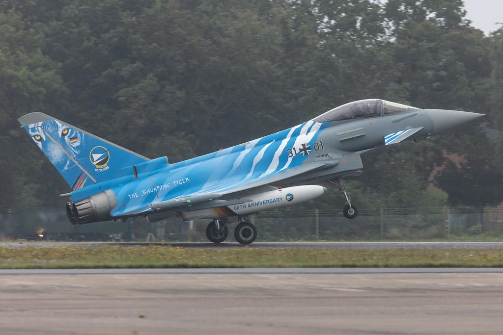 Fliegerhorst Hohn: German Air Force (/ GAF) | Livery: Bavarian Tiger | Eurofighter Typhoon EF2000 EUFI | 31+01 | MSN GS021