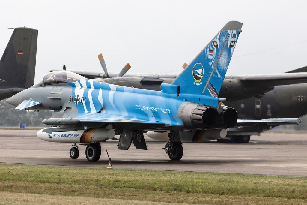 Fliegerhorst Hohn: German Air Force (/ GAF) | Livery: Bavarian Tiger | Eurofighter Typhoon EF2000 EUFI | 31+01 | MSN GS021