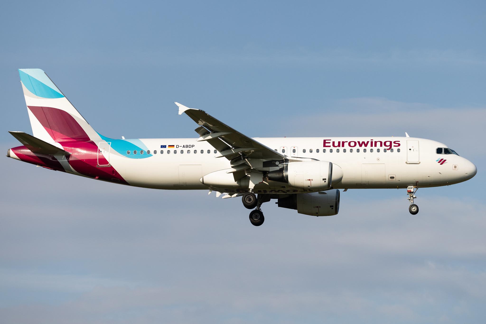 Hamburg Airport: Eurowings (EW / EWG) | Airbus A320-214 A320 | D-ABDP | MSN 3093
