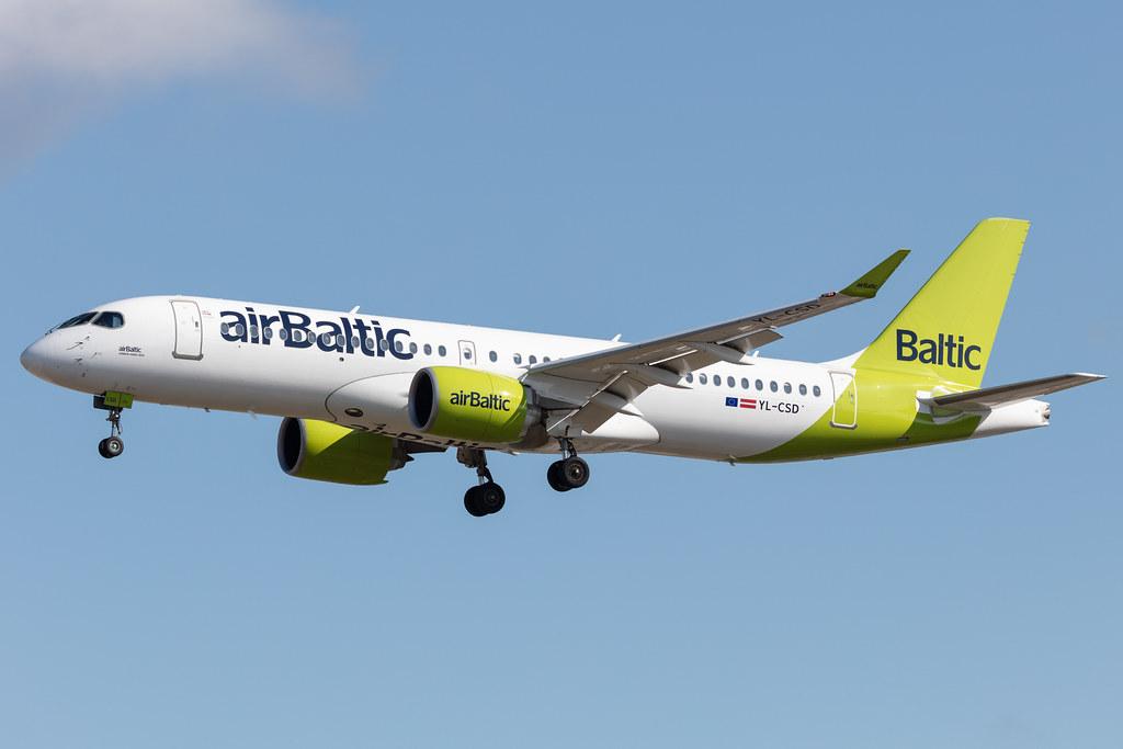 Frankfurt Airport: Air Baltic (BT / BTI) |  Airbus A220-300 BCS3 | YL-CSD | MSN 55006
