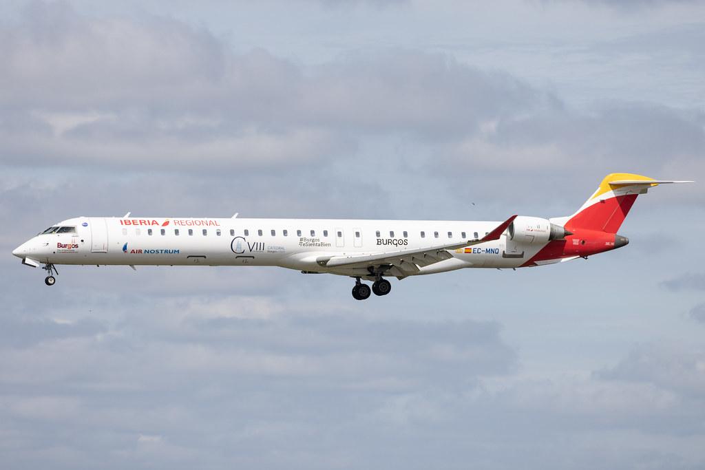 Hamburg Airport: Iberia Regional (IB / IBE) |  Livery: Islas Cíes Livery | Operator: Air Nostrum |  Mitsubishi CRJ-1000 CRJX | EC-MNQ | MSN 19051