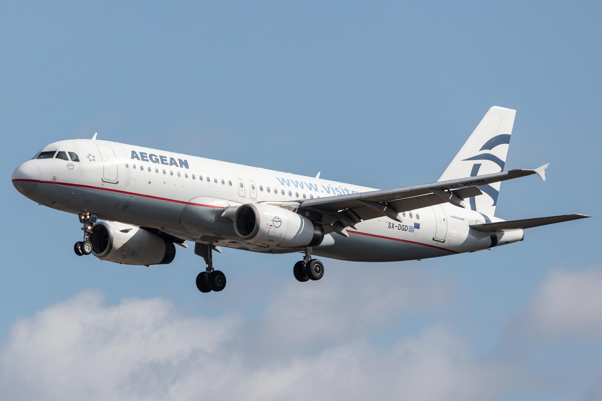 Frankfurt Airport: Aegean Airlines (A3 / AEE) |  Airbus A320-232 A320 | SX-DGD | MSN 4065