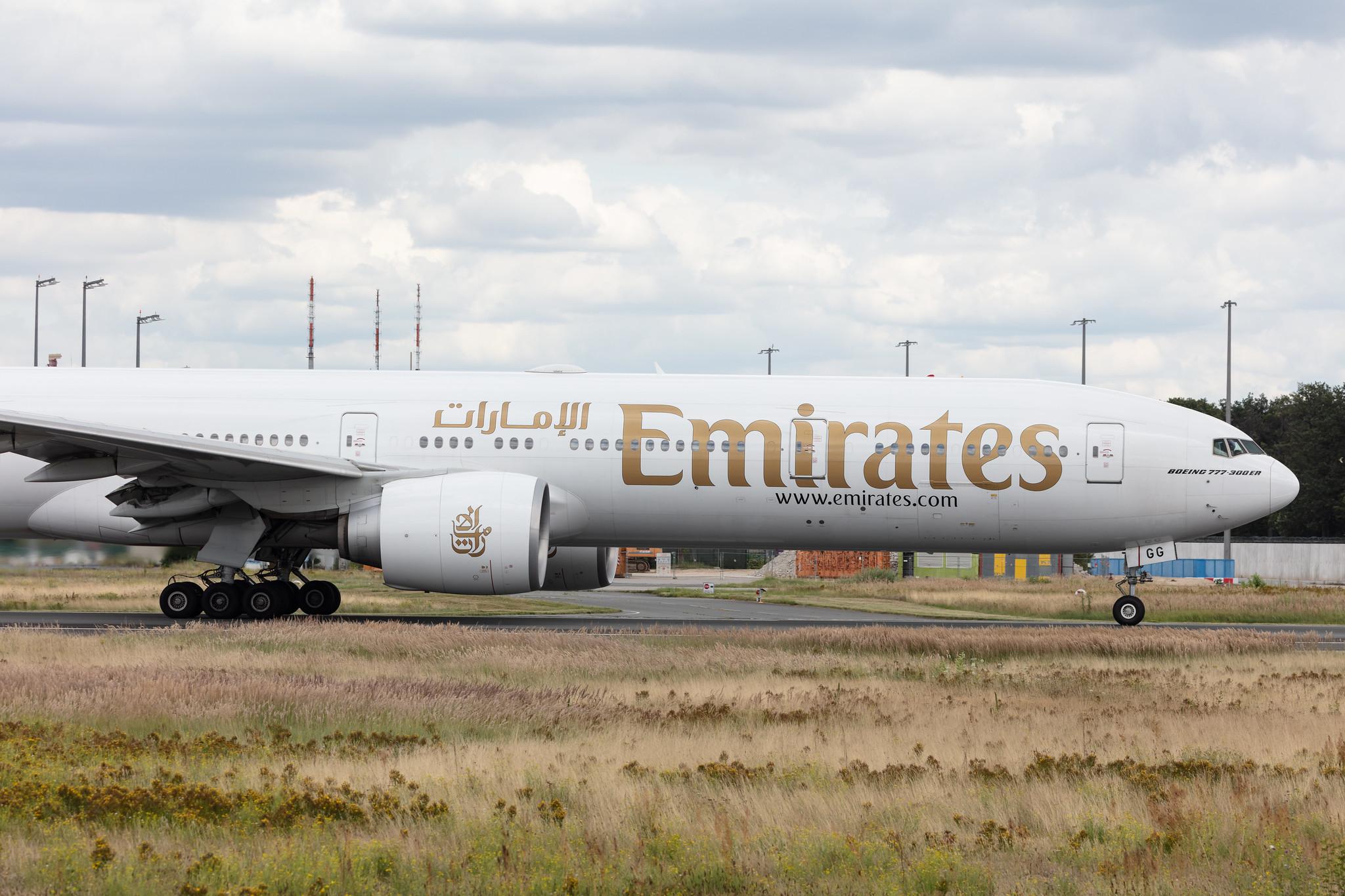 Frankfurt Airport: Emirates (EK / UAE) |  Boeing 777-31H(ER) B77W | A6-EGG | MSN 41070