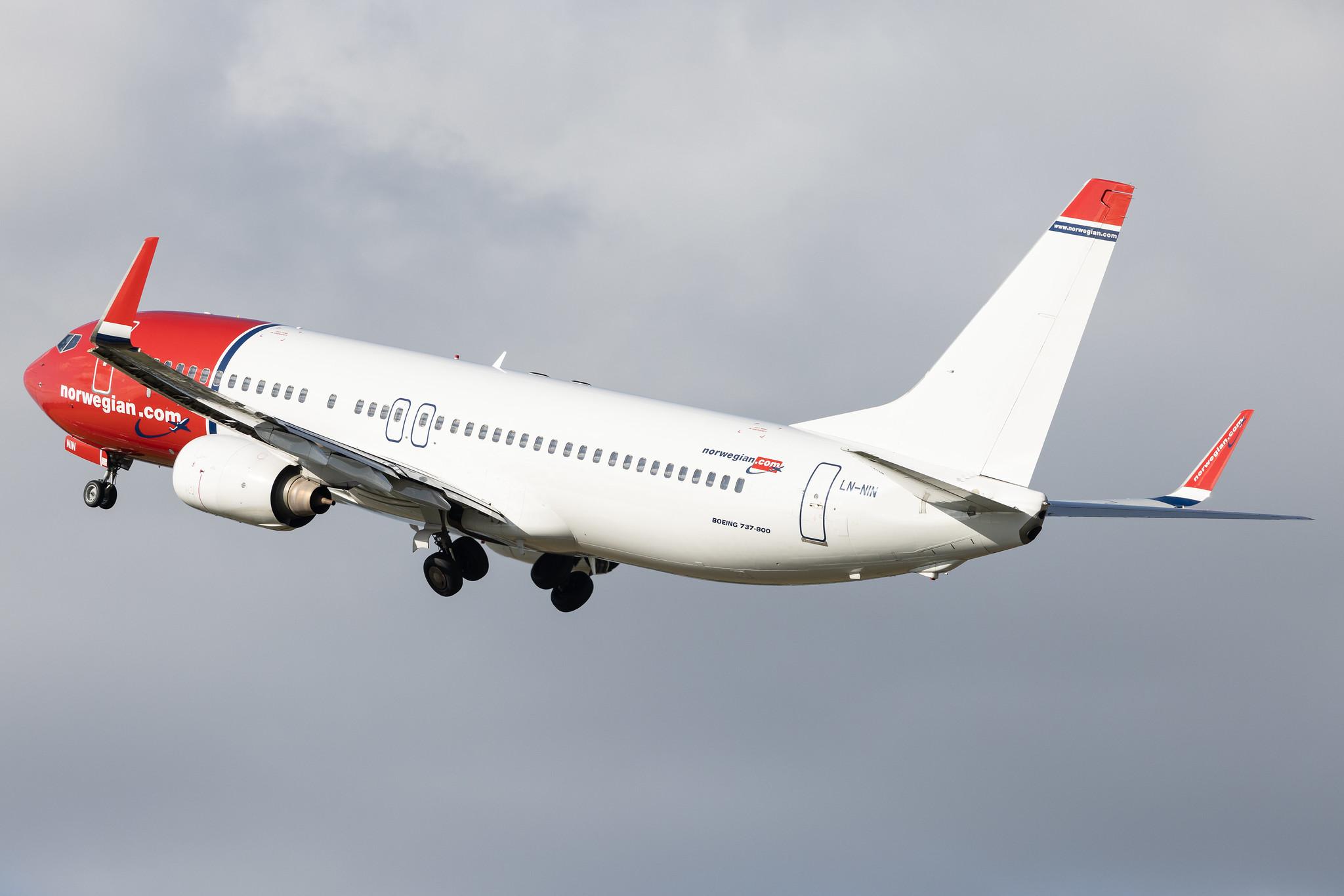 Hamburg Airport: Norwegian (DY / NOZ) | Operator: Norwegian Air Shuttle AOC |  Boeing 737-81M B738 | LN-NIN | MSN 30721
