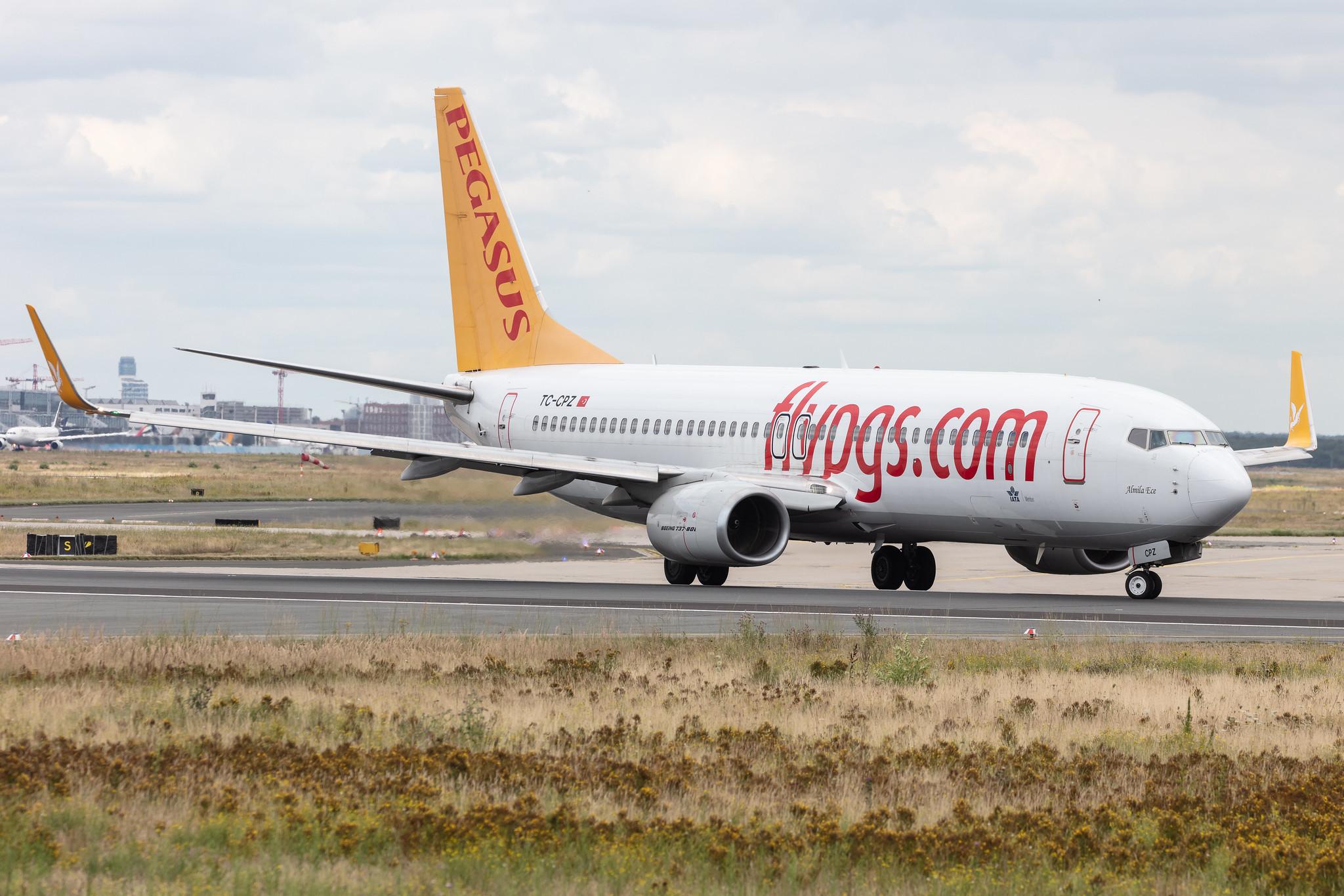 Frankfurt Airport: Pegasus (PC / PGT) | Operator: Pegasus Airlines |  Boeing 737-8H6 B738 | TC-CPZ | MSN 41768
